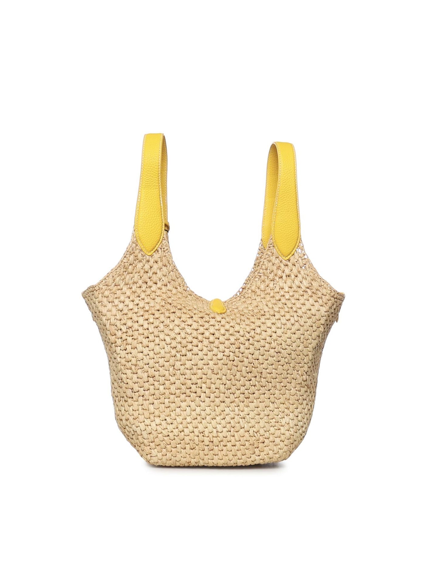 Borsa tote Polo Play in rafia e pelle