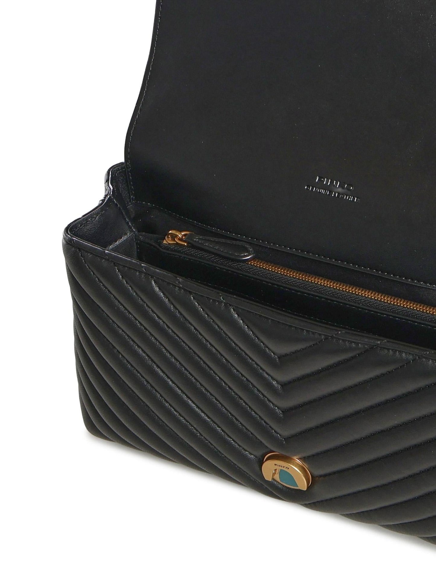 Borsa a mano media Love Bag Puff Chevron in nappa
