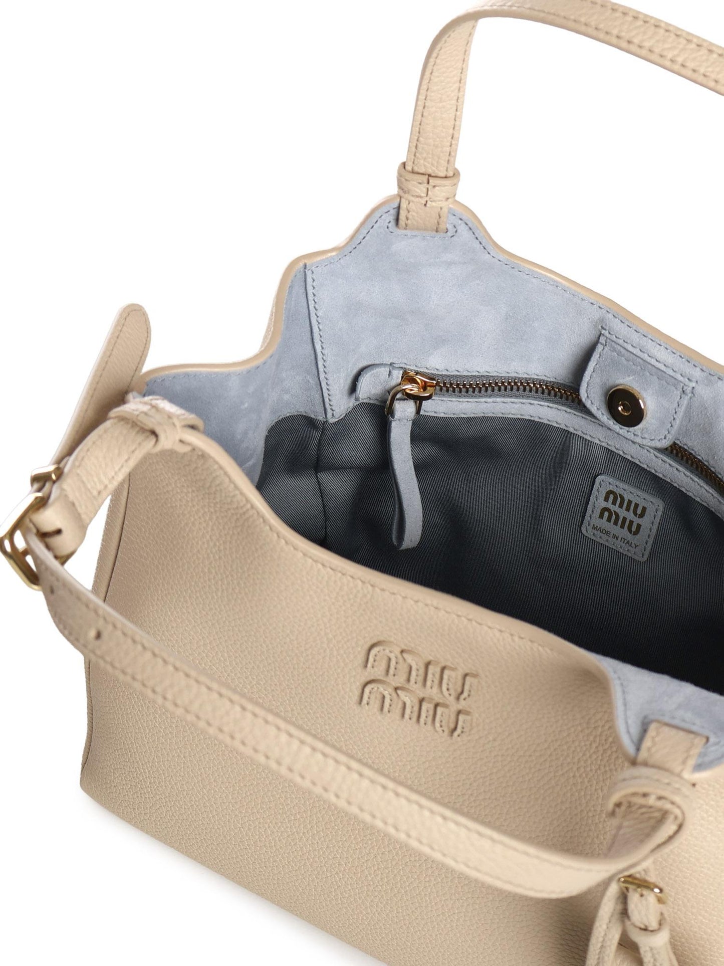 Borsa in pelle con logo