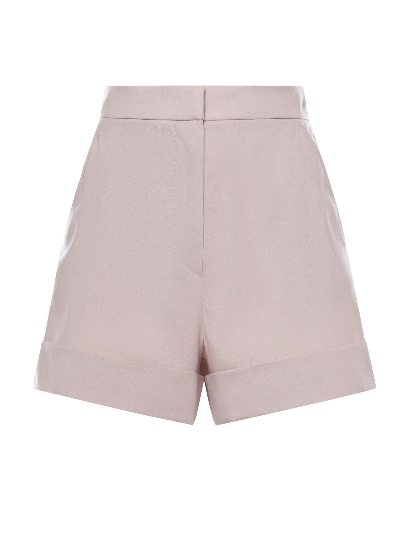 Short in tela di lana mohair e seta