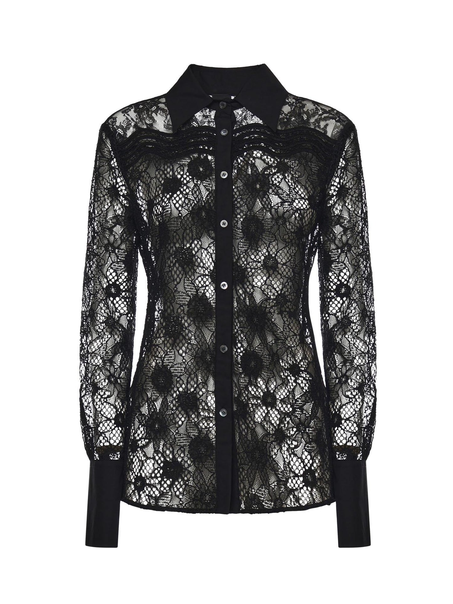Camicia in tulle e pizzo