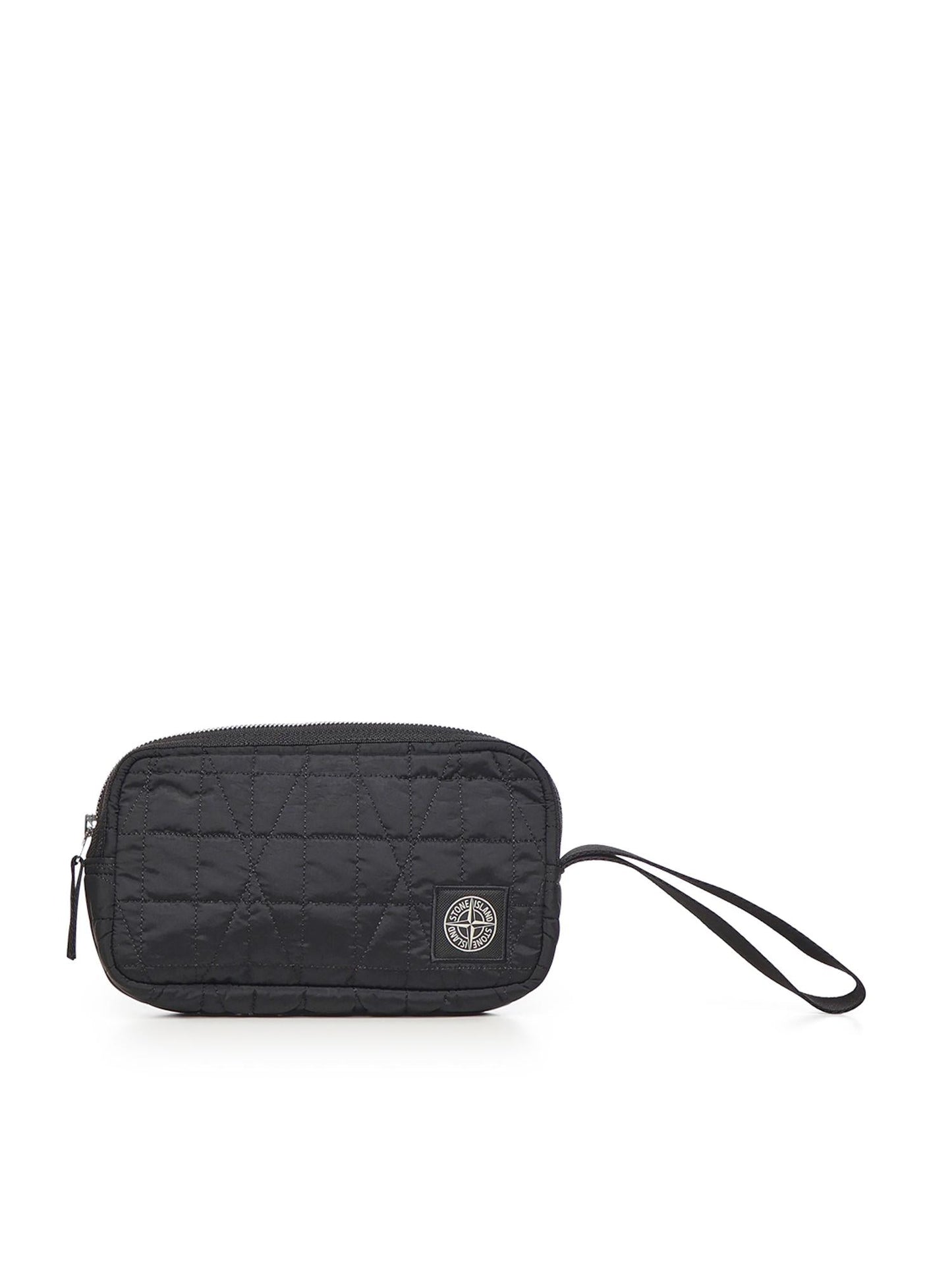Pochette in nylon metal con logo