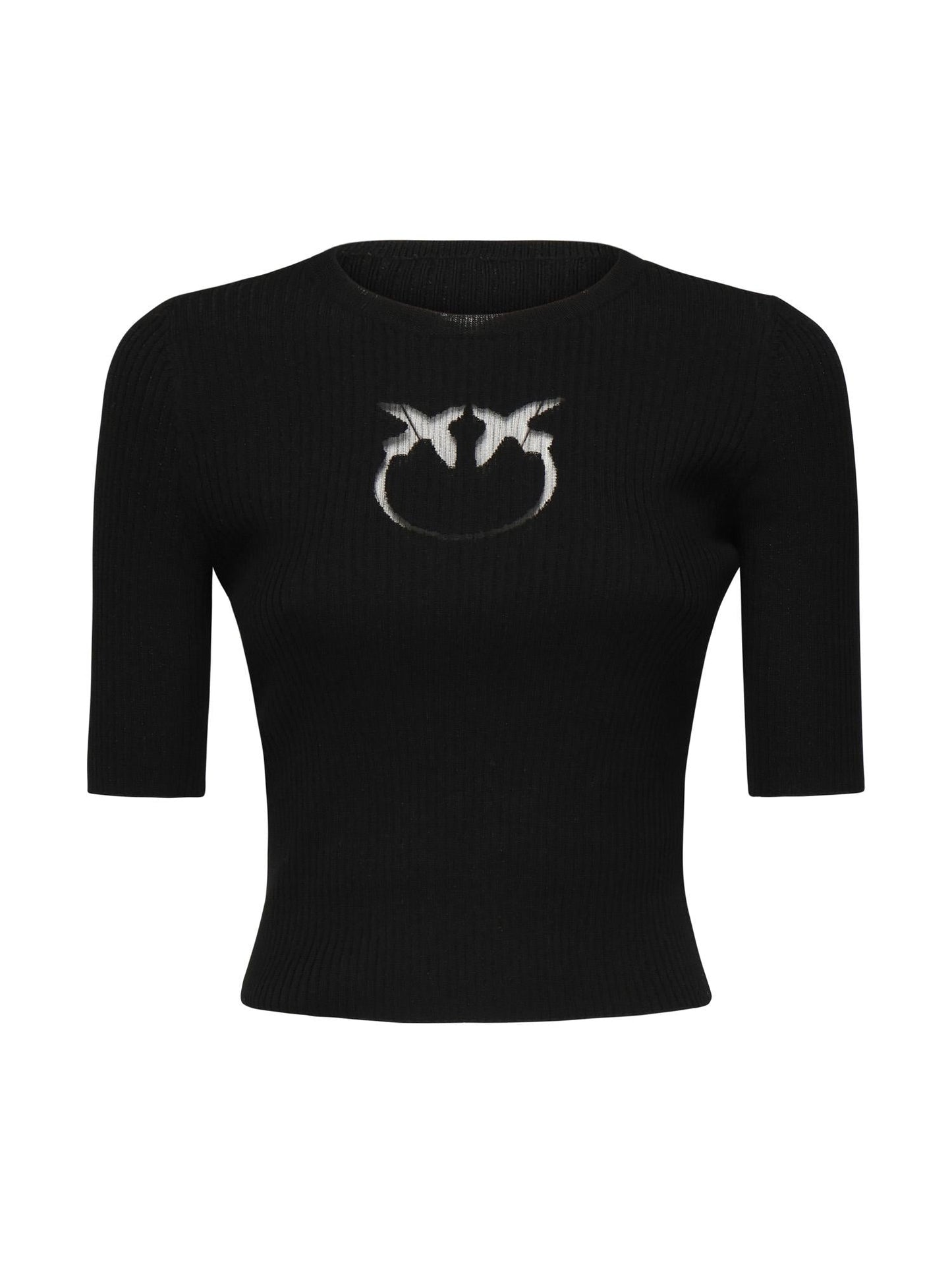 Maglia cropped con logo