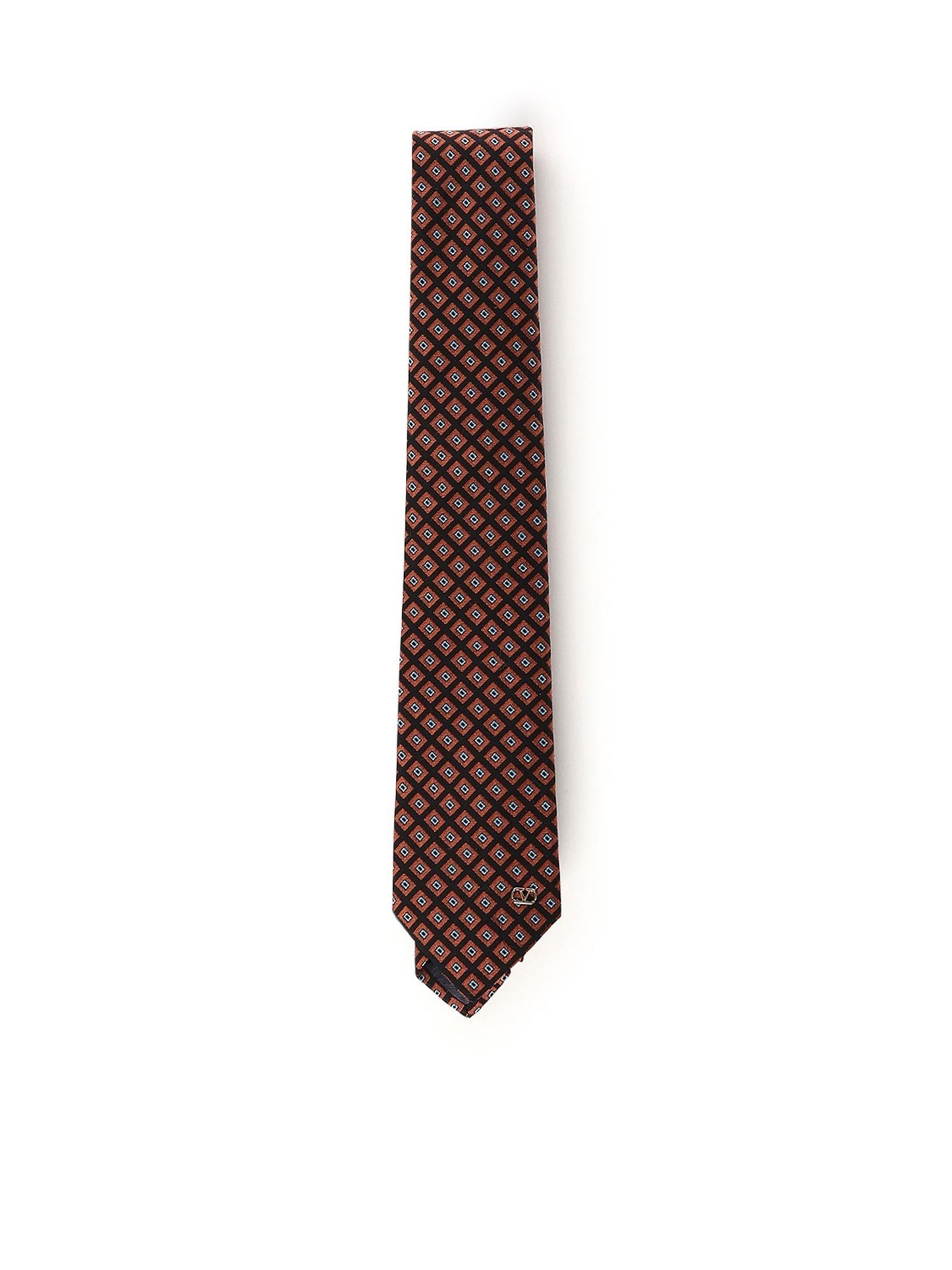 Cravatta in cotone jacquard con logo