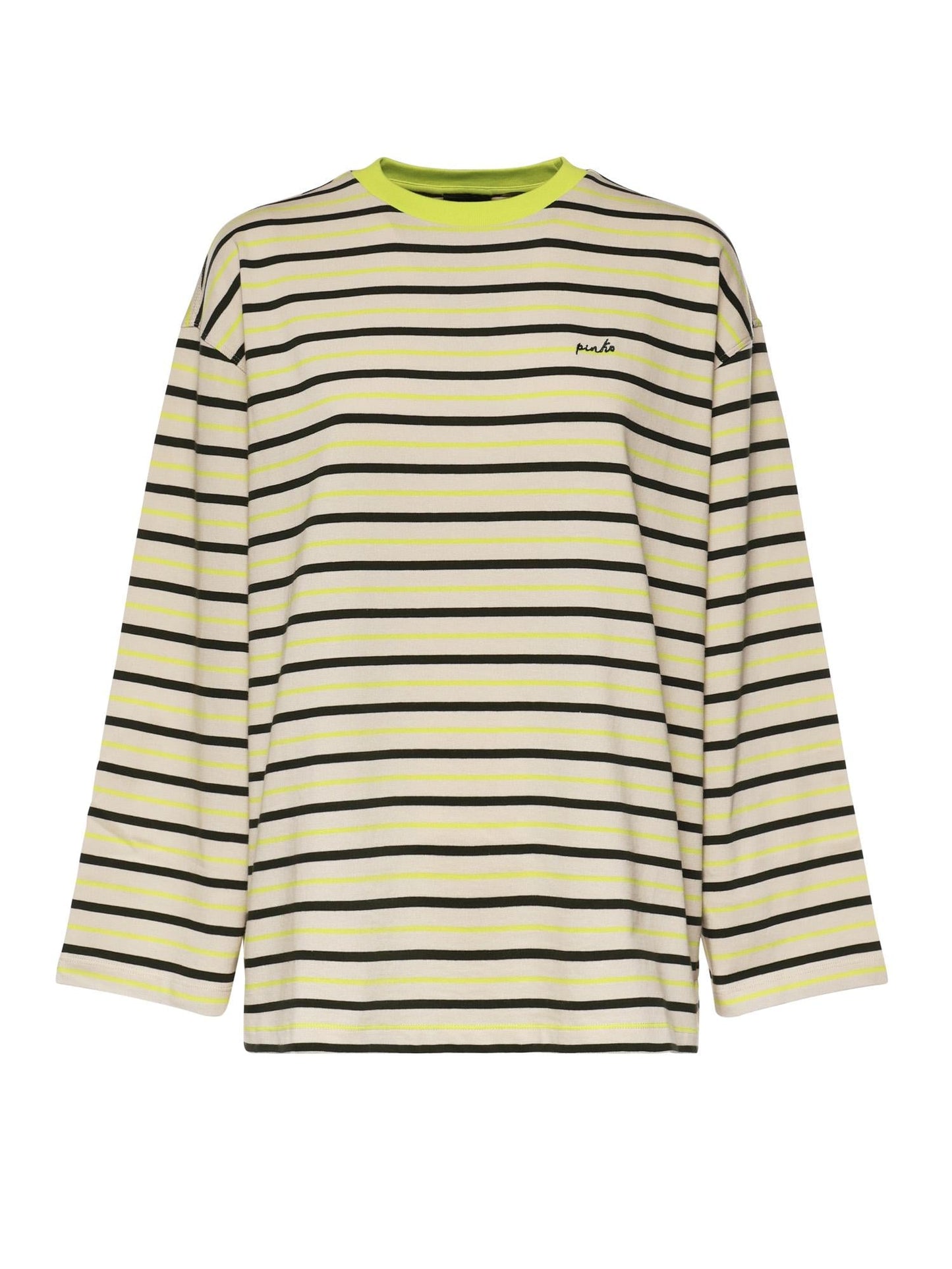 Maglia a righe con ricamo