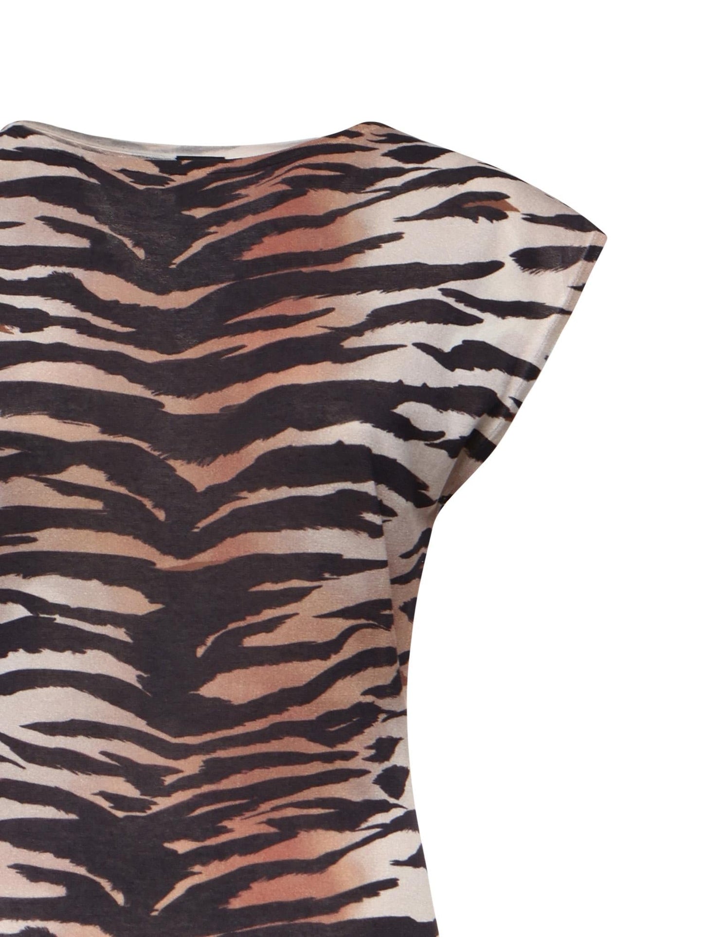 Abito midi a tubino con stampa animalier