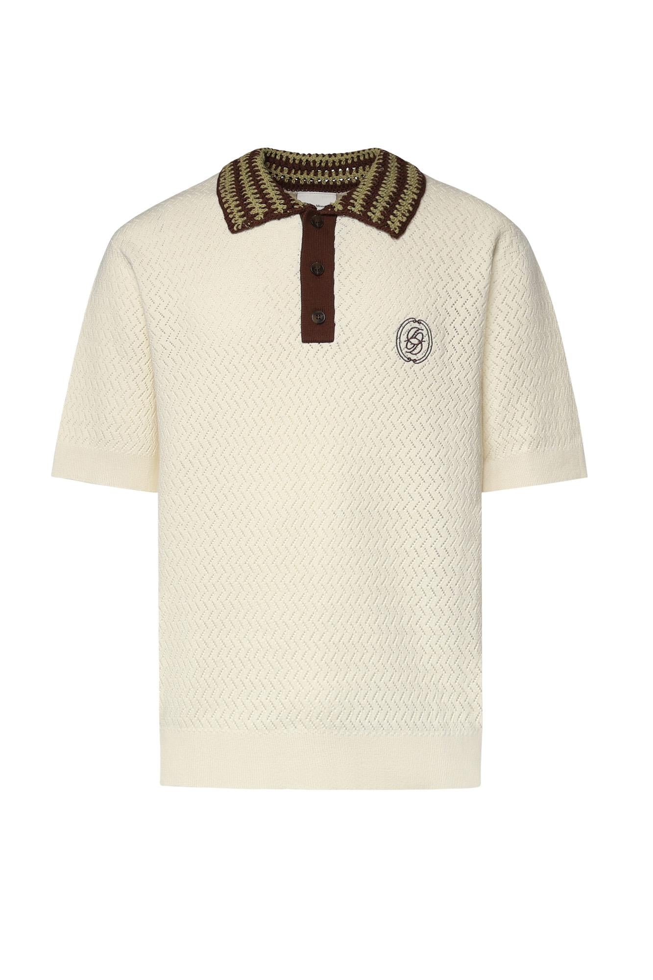Polo in maglia traforata