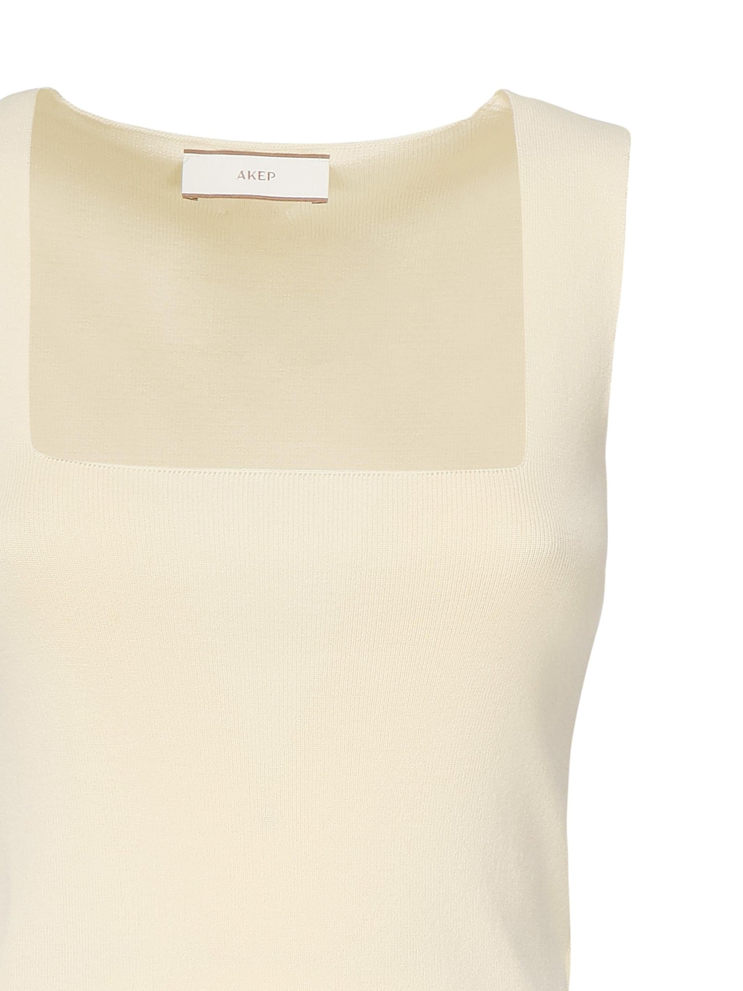 Canotta in maglia con scollo quadrato