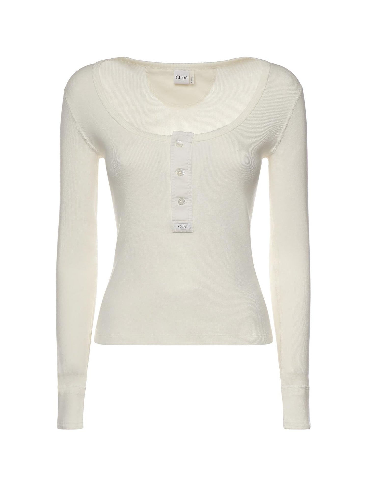 Camicia Henley in jersey di cotone