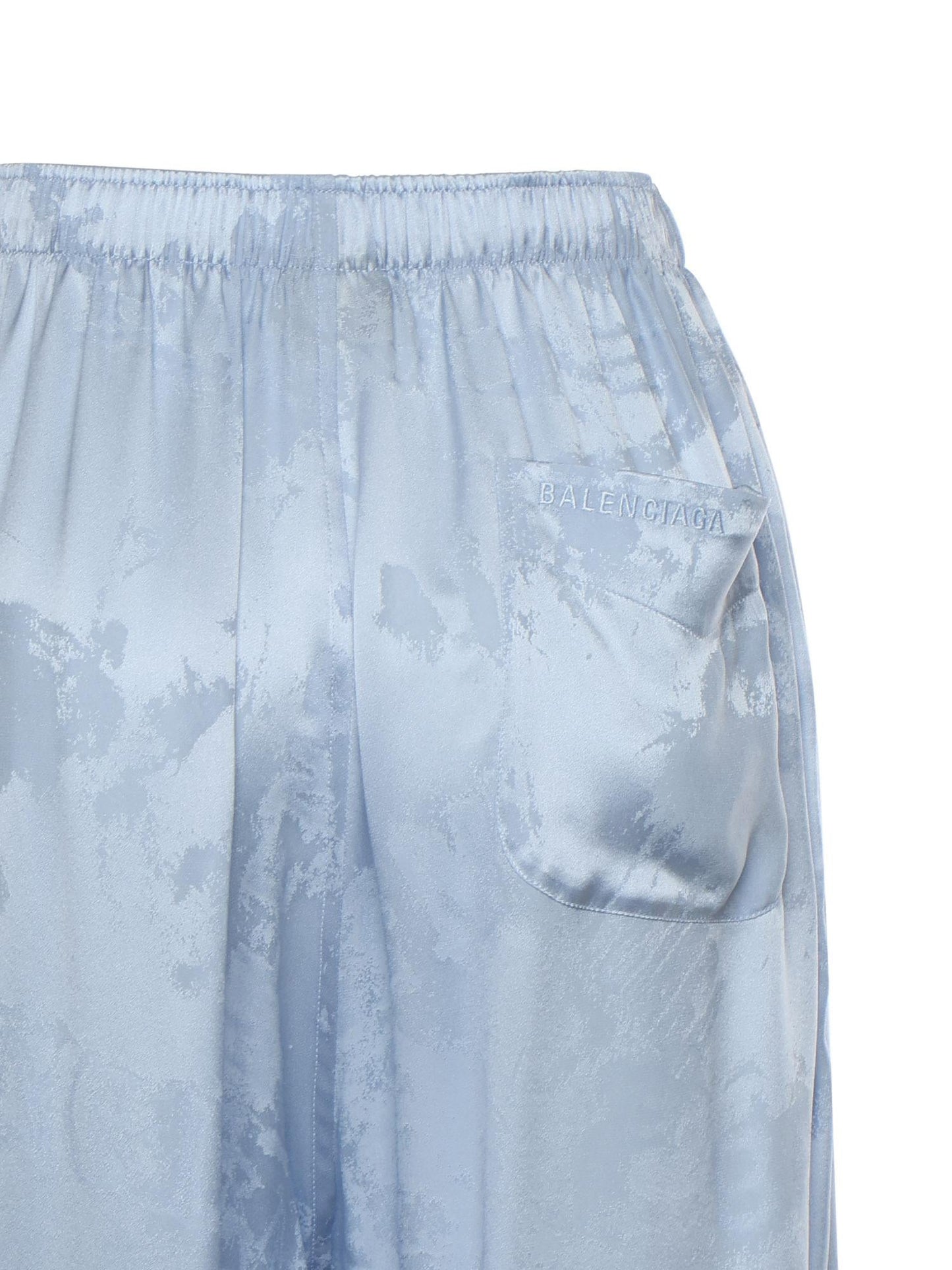 Pantaloni stile pigiama Washed Crayon Allover in seta