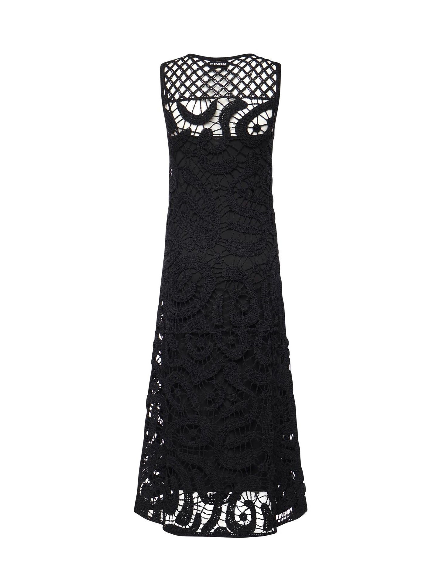 Abito midi senza maniche in crochet geometrico