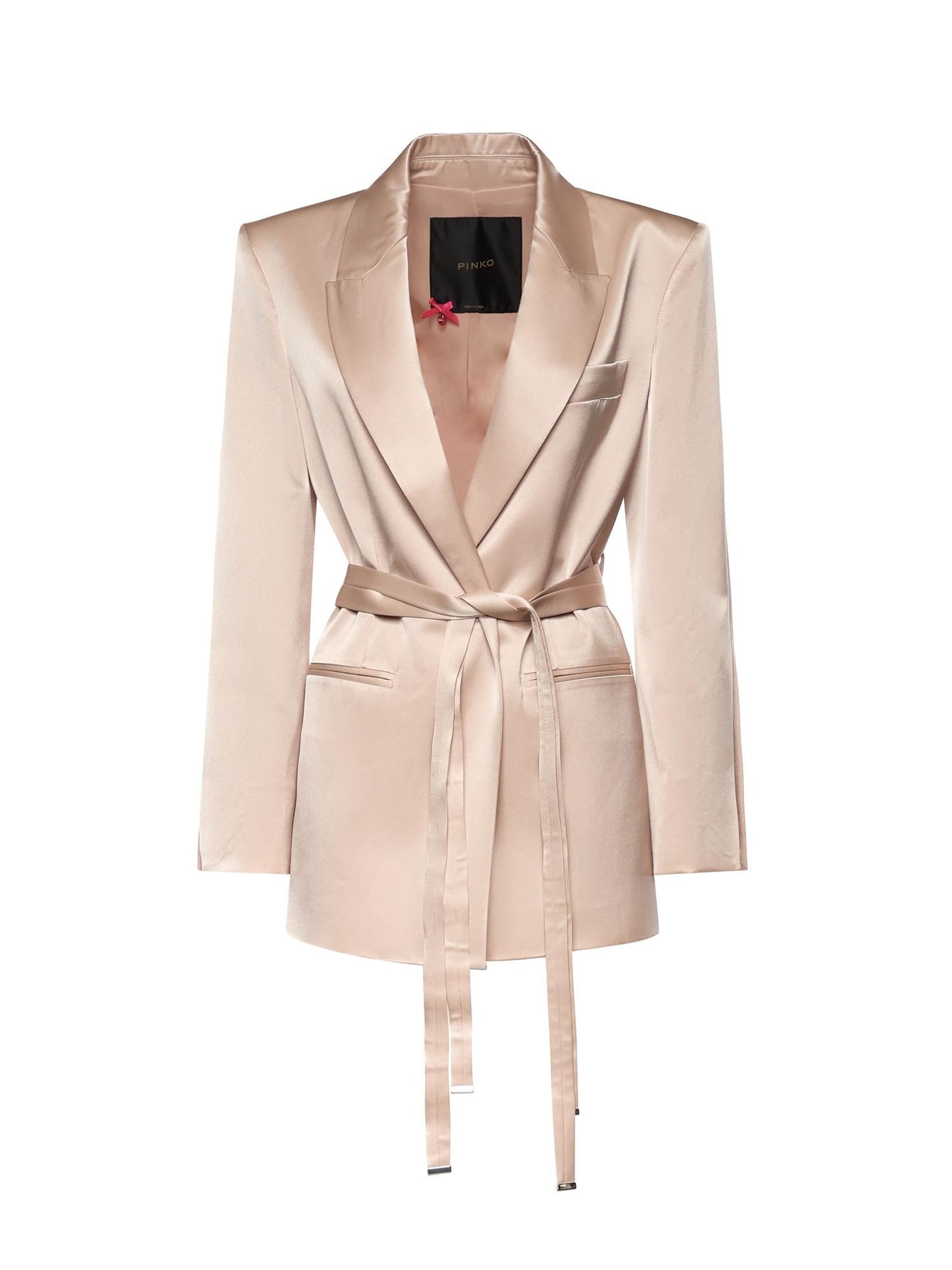 Giacca in satin con cintura
