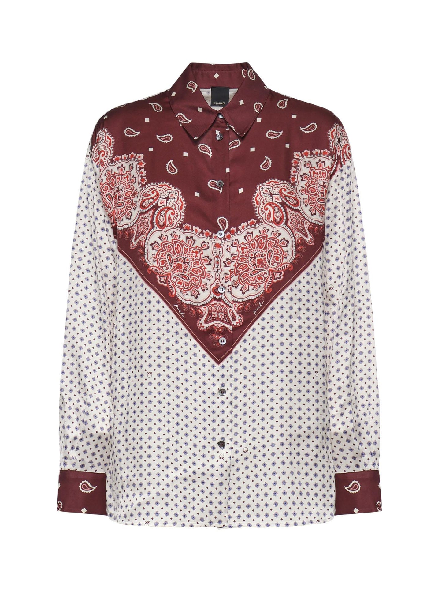 Camicia in twill di viscosa con stampa