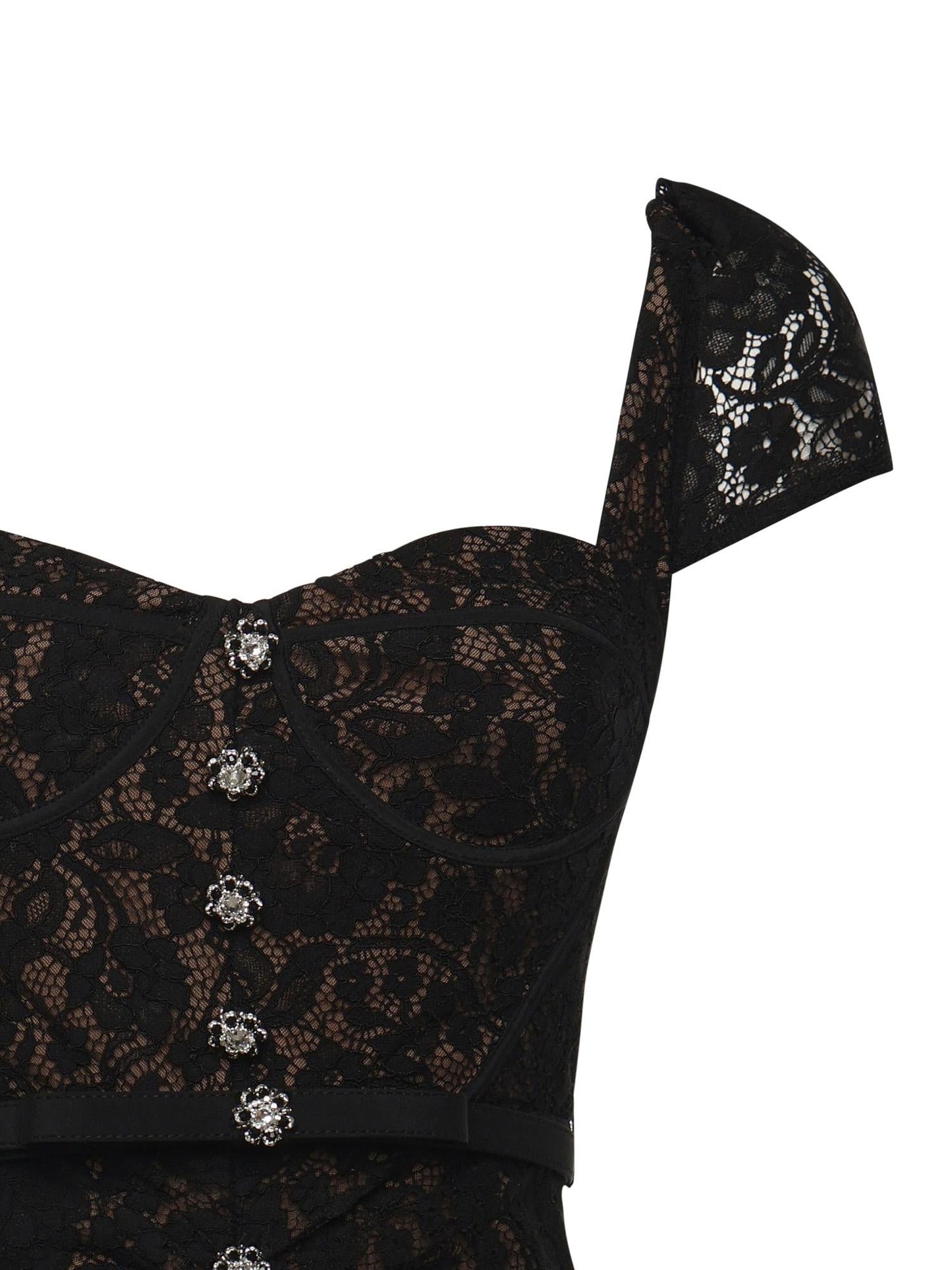 Abito midi in pizzo