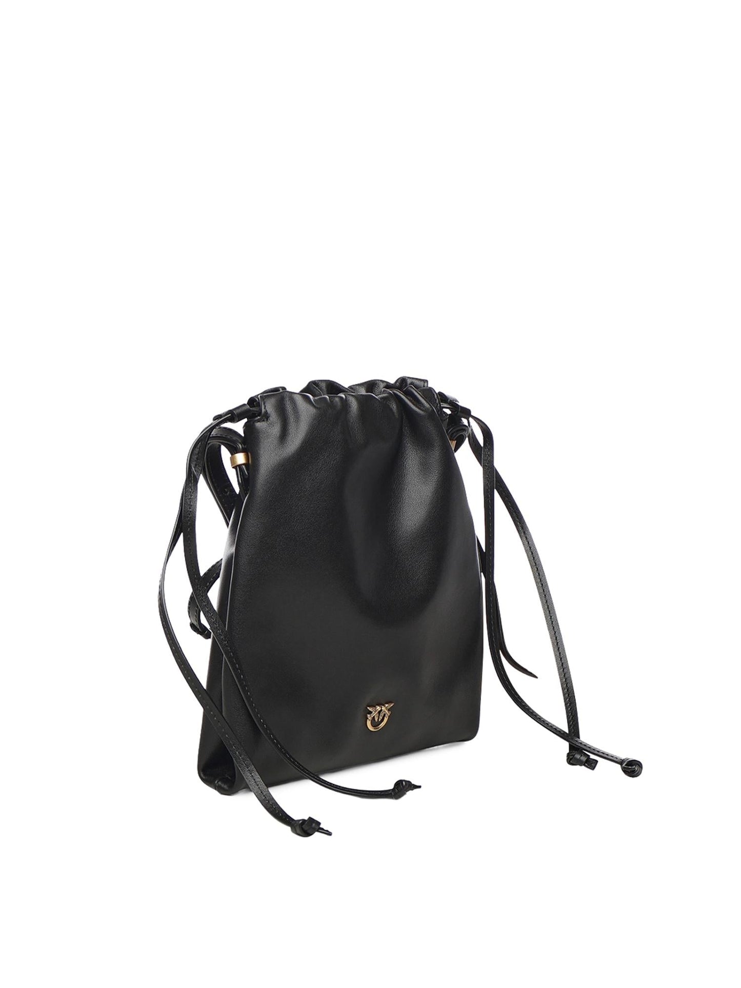 Borsa a spalla Mini Slouchy Bag in pelle con logo