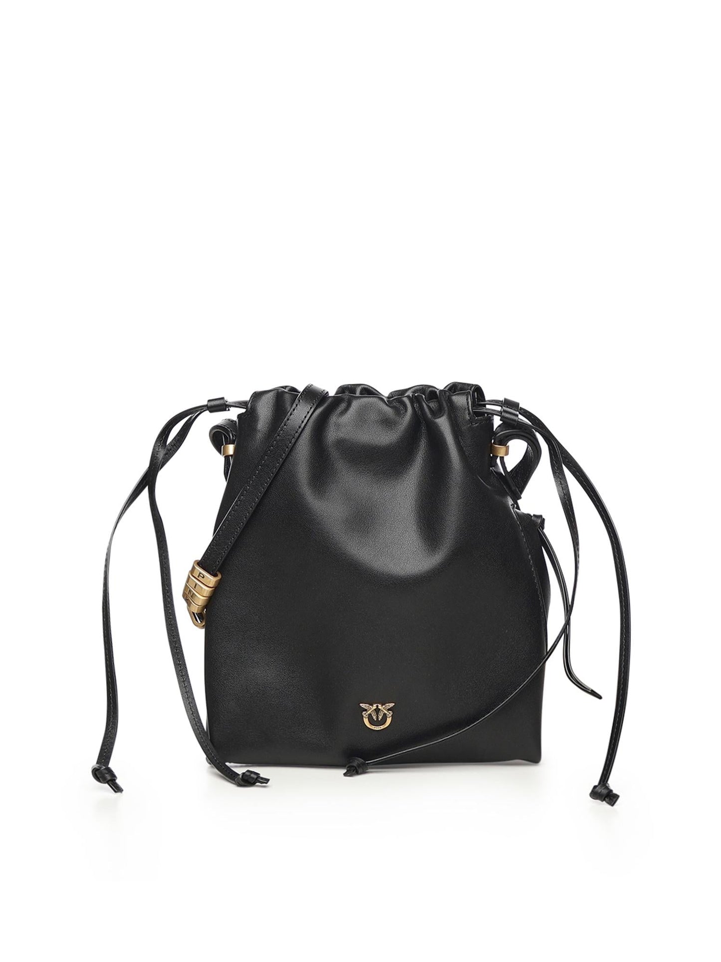 Borsa a spalla Mini Slouchy Bag in pelle con logo