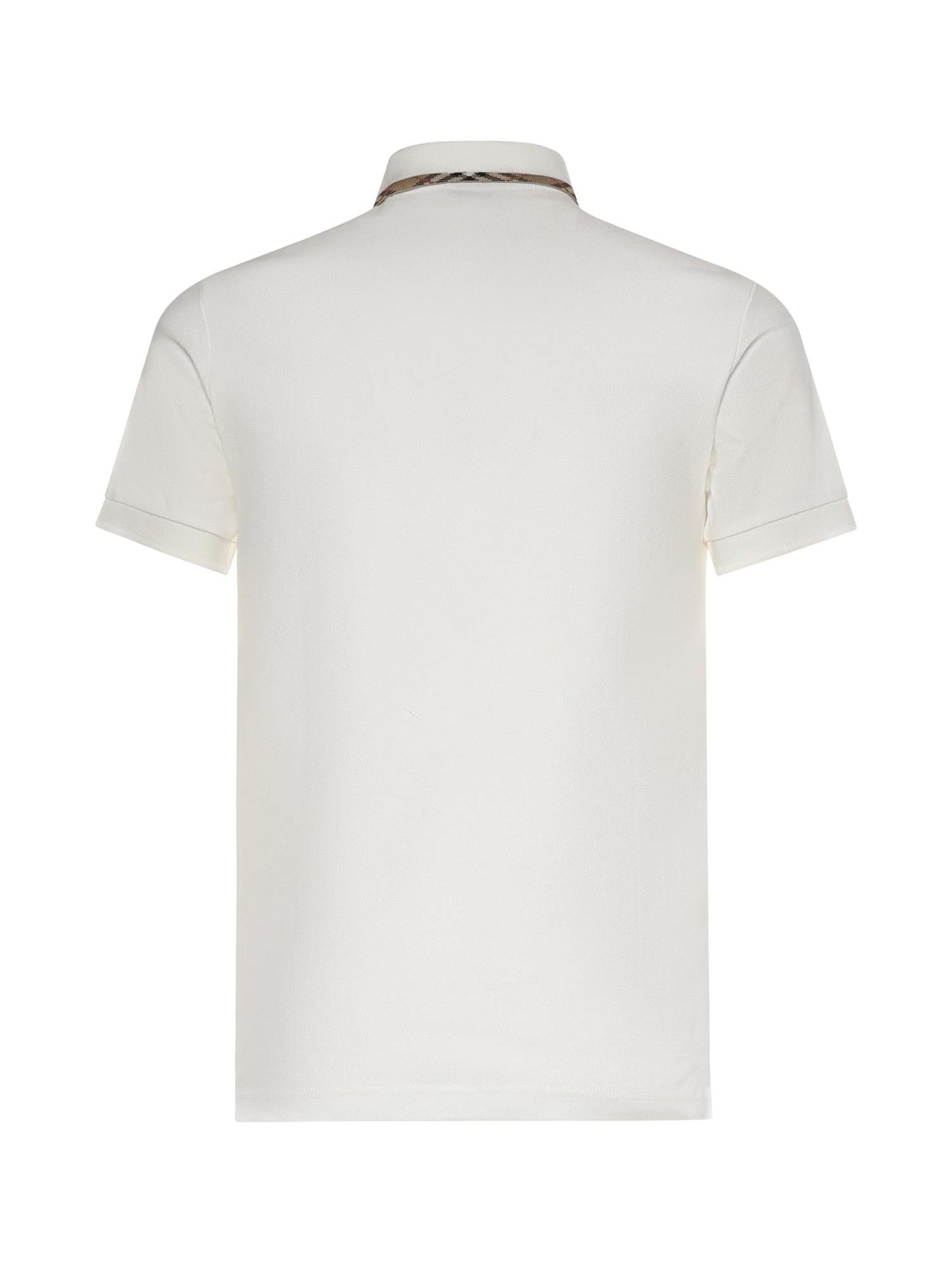 Polo in cotone con finiture Check