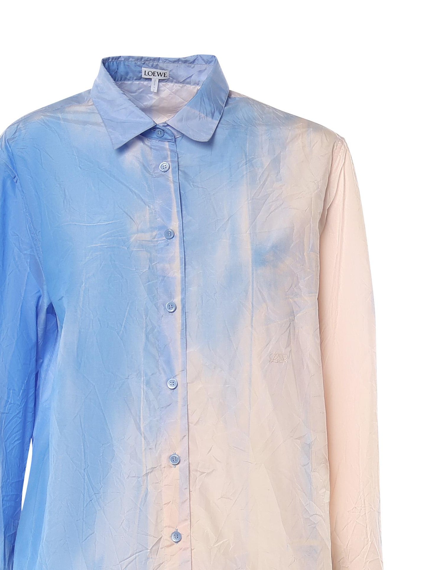 Camicia in cotone tecnico con stampa sfumata