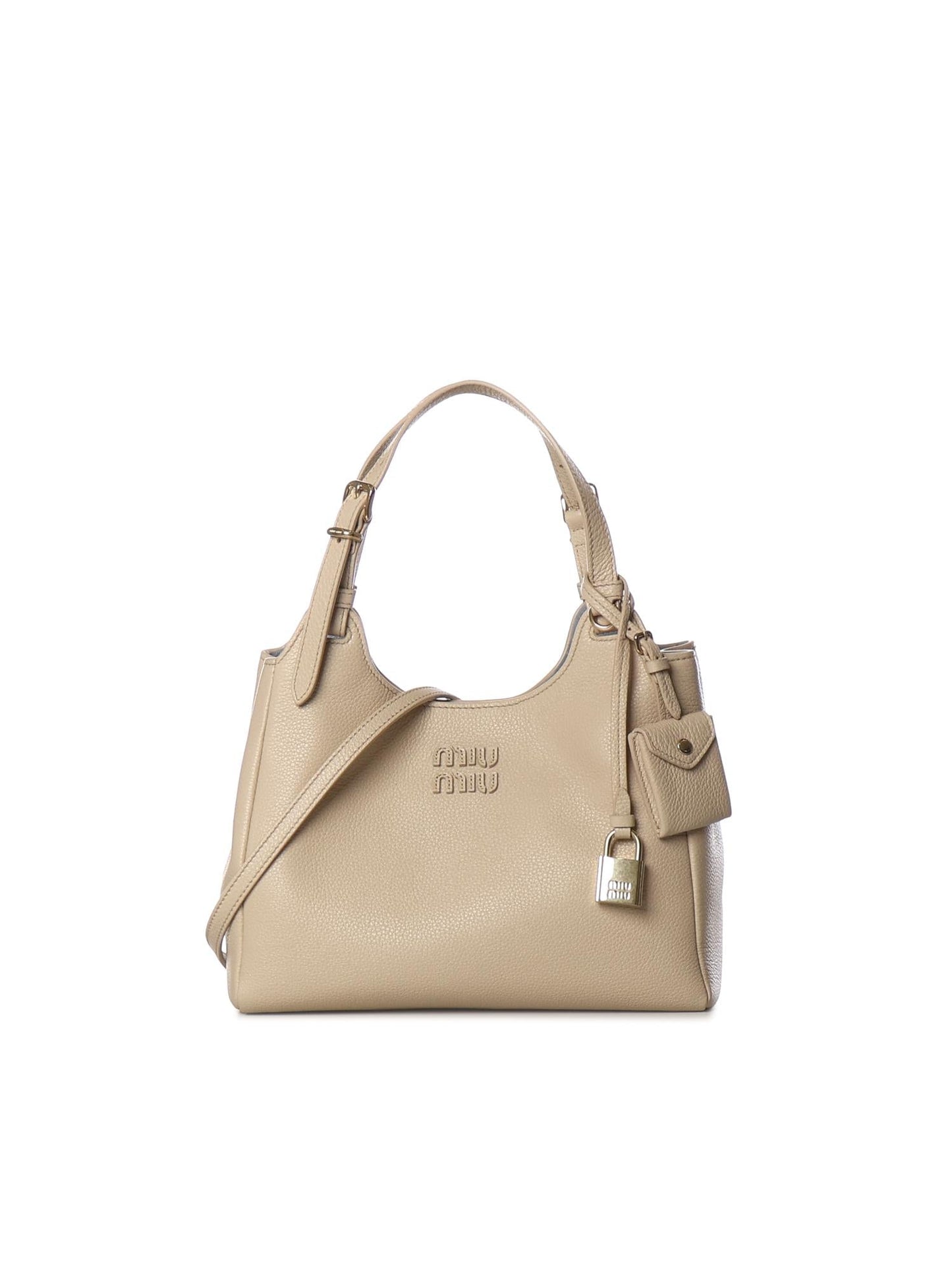 Borsa in pelle con logo