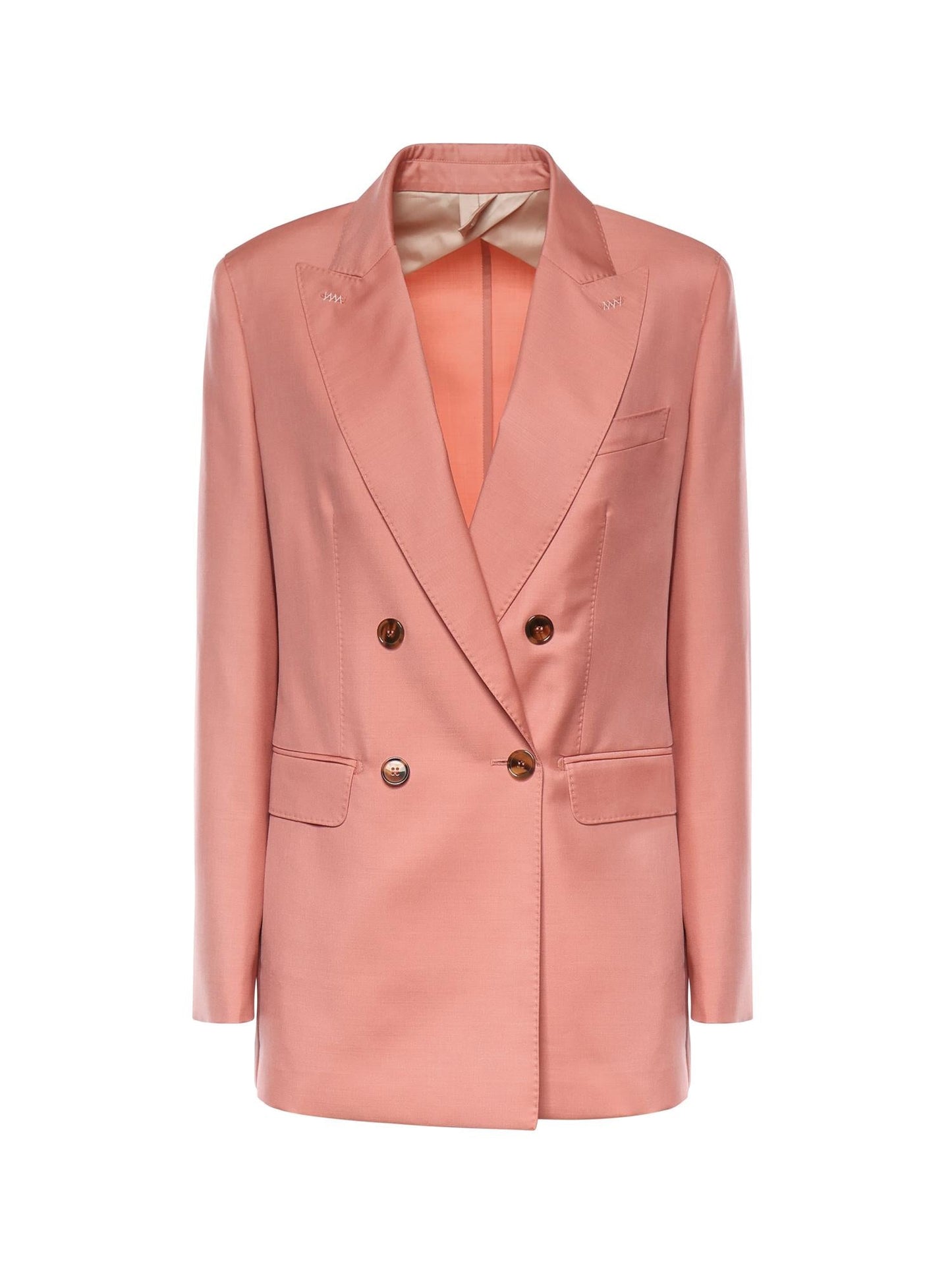 Blazer doppiopetto in lana, mohair e seta