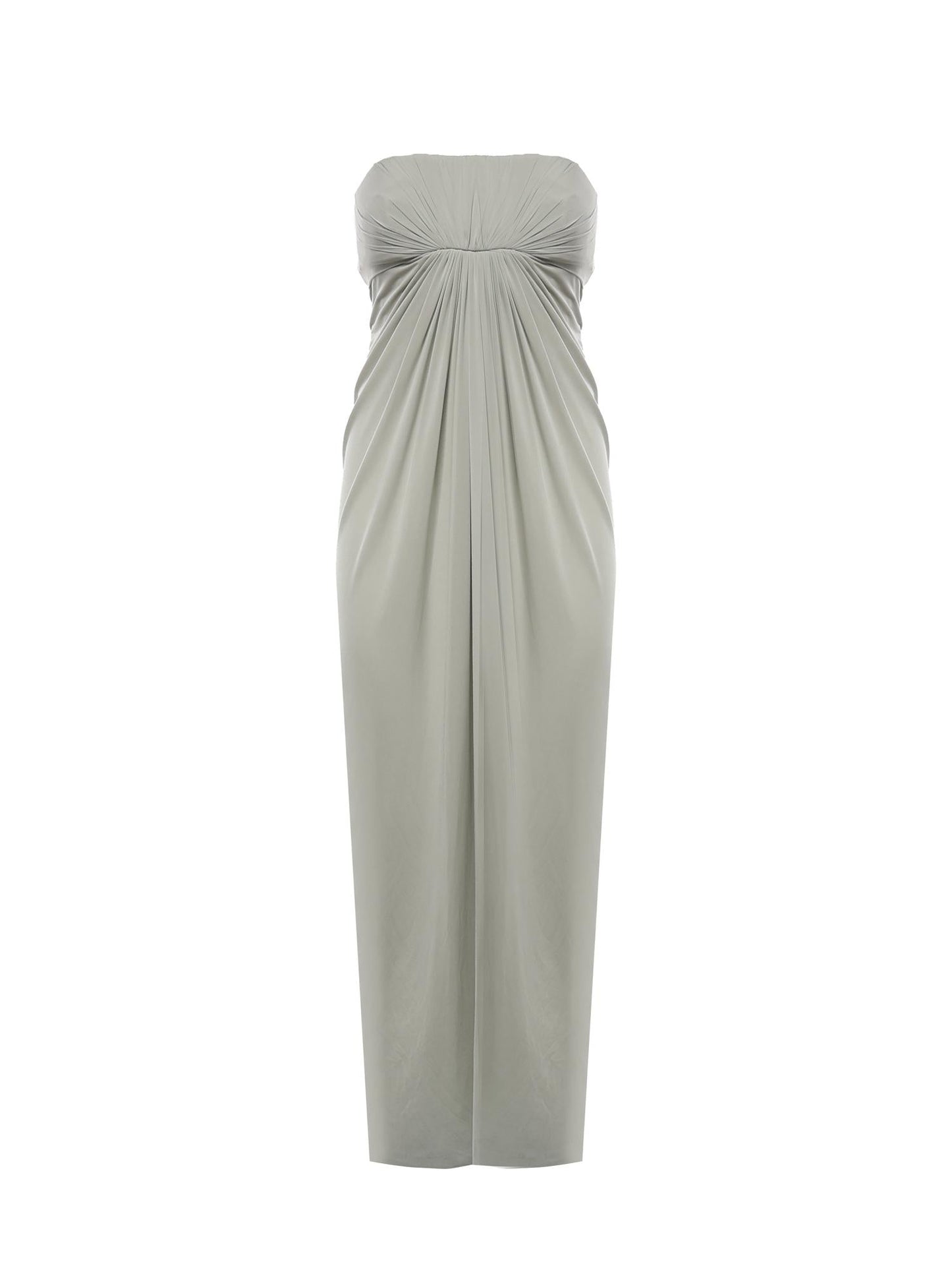 Abito lungo drappeggiato in chiffon