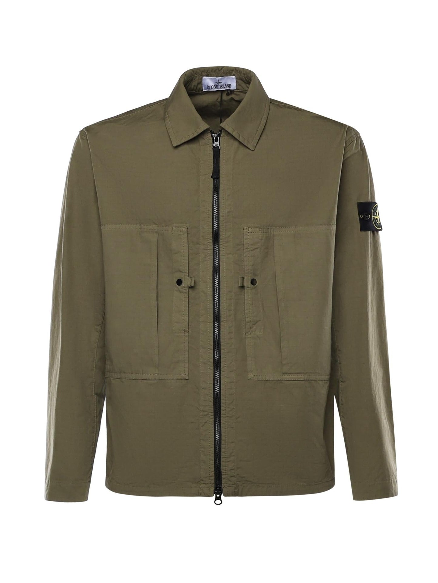 Overshirt in cotone con logo