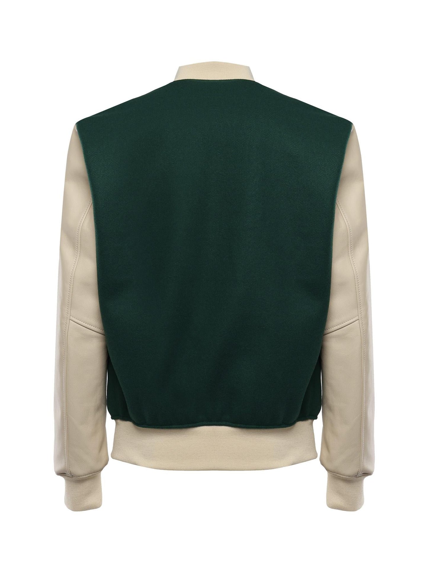 Bomber Varsity in nappa e tessuto