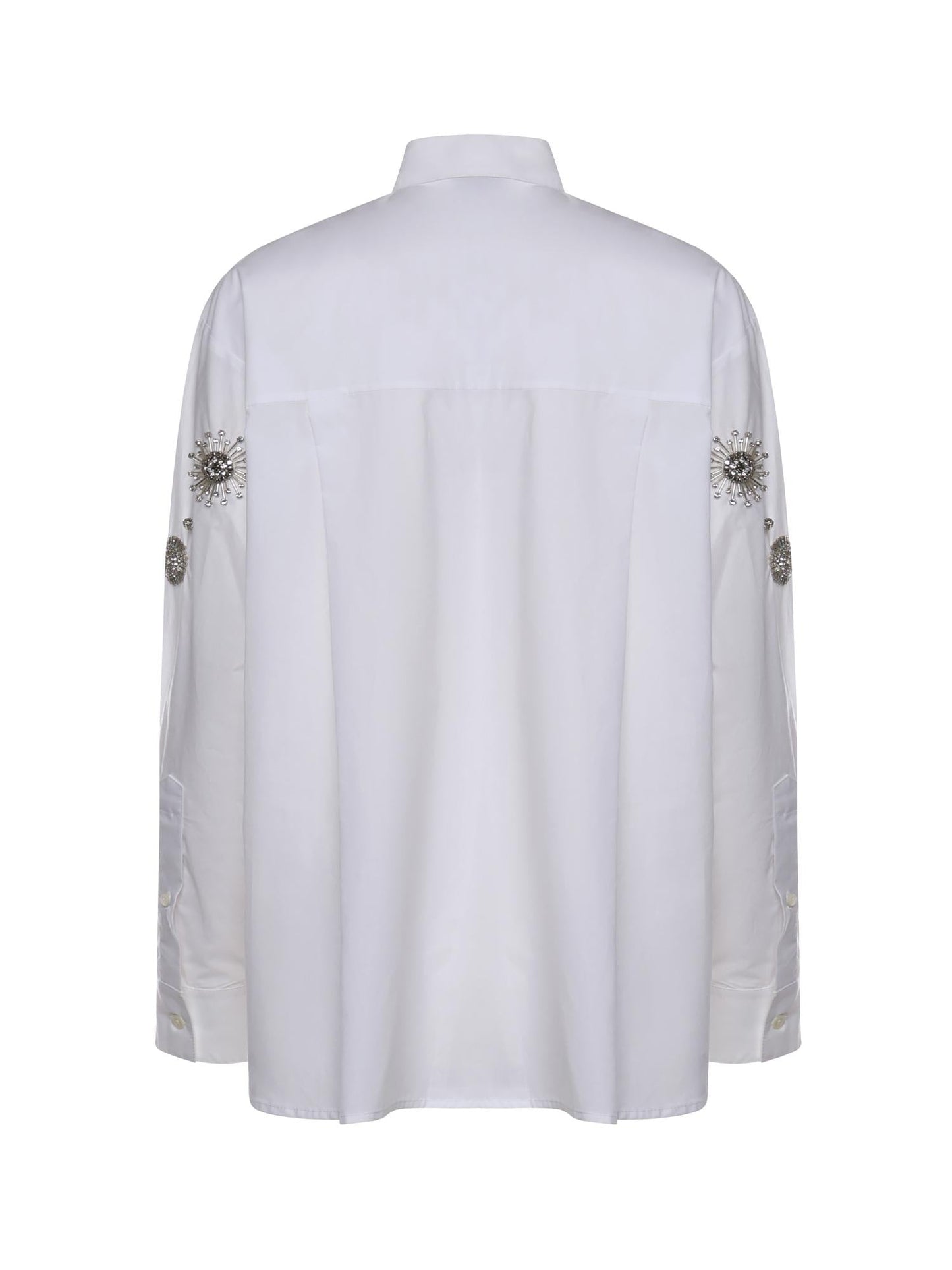 Camicia con cristalli in cotone