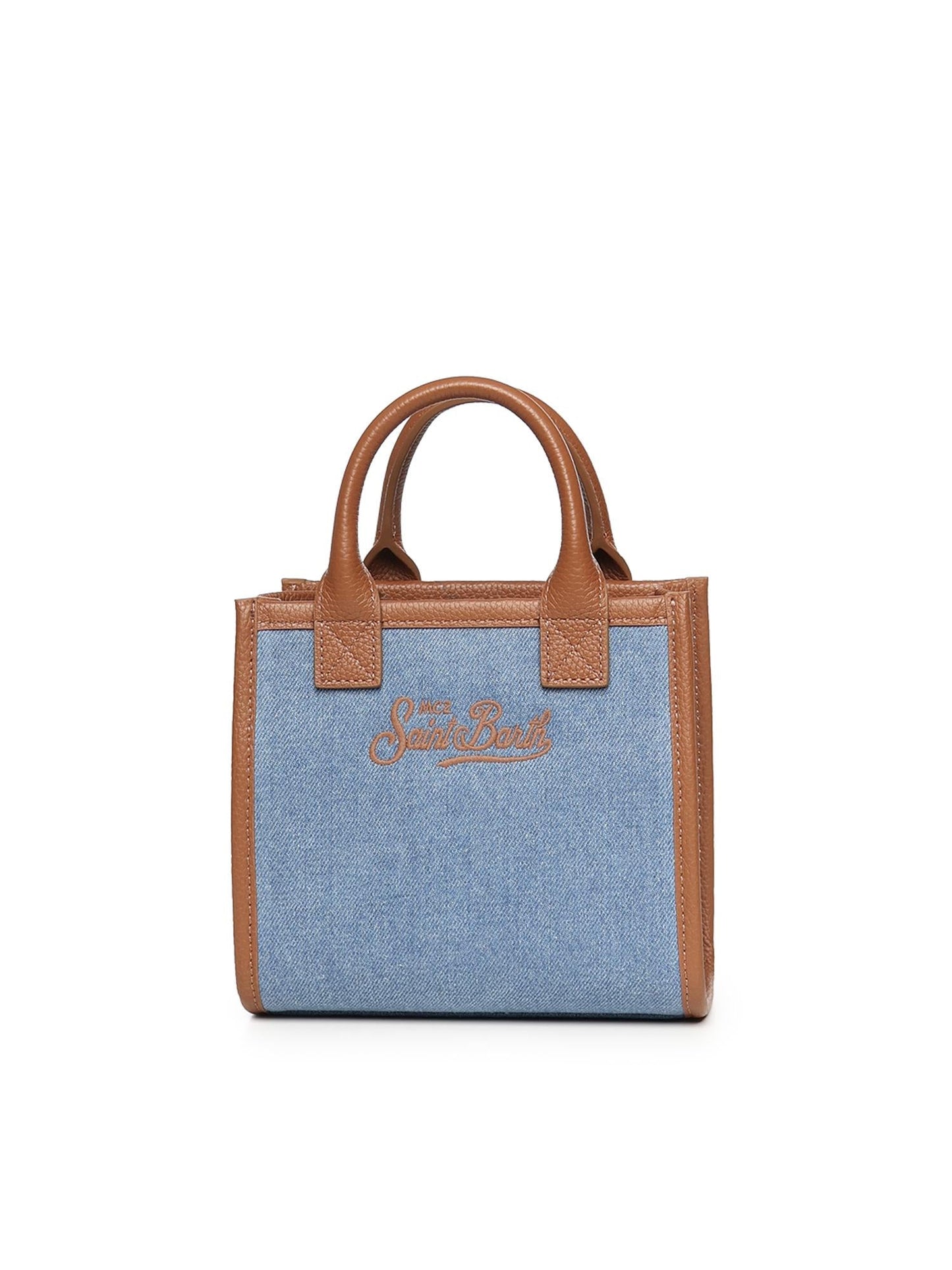 Borsa Vanity mini in denim e pelle