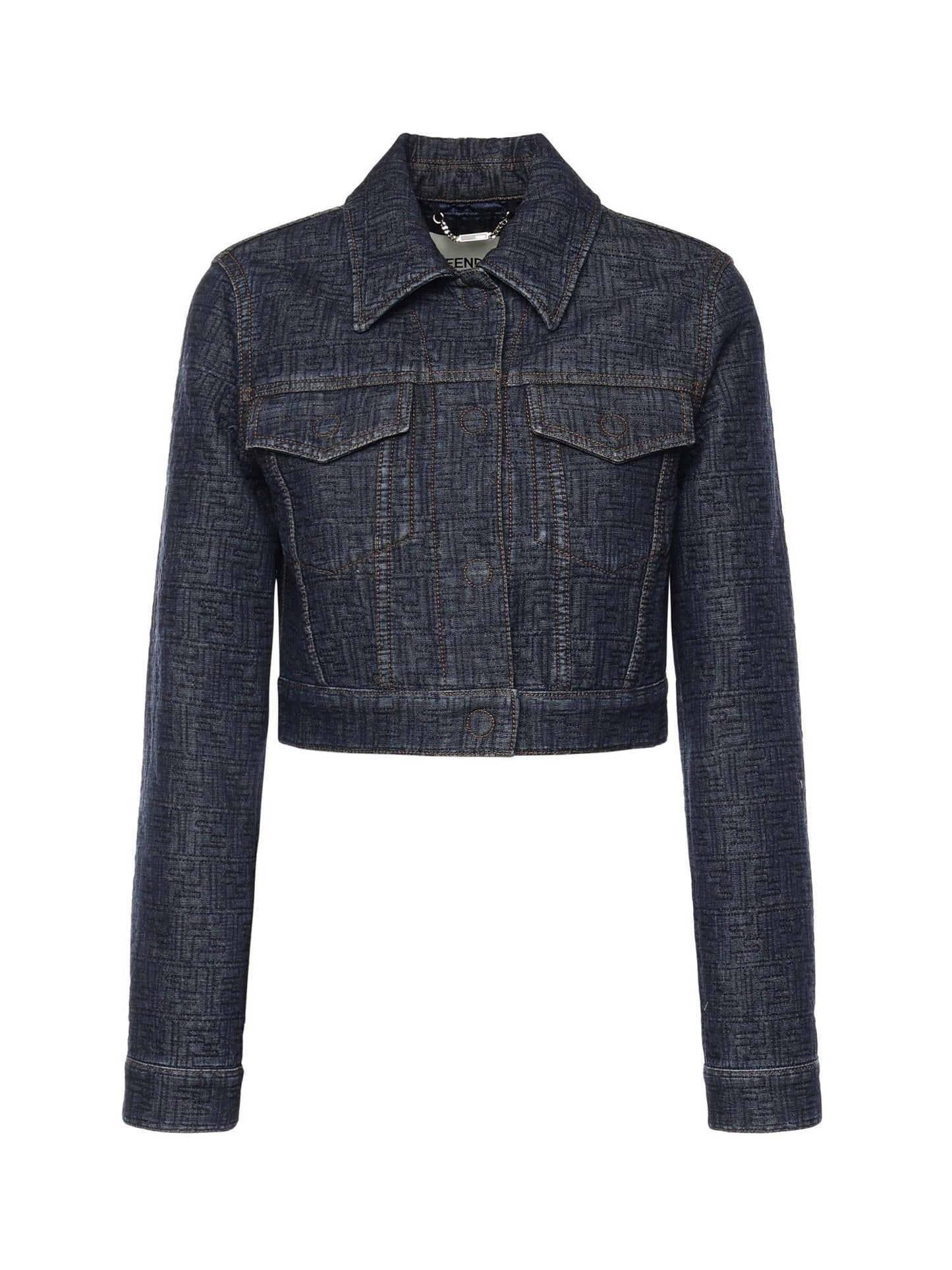 Giacca in denim FF jacquard