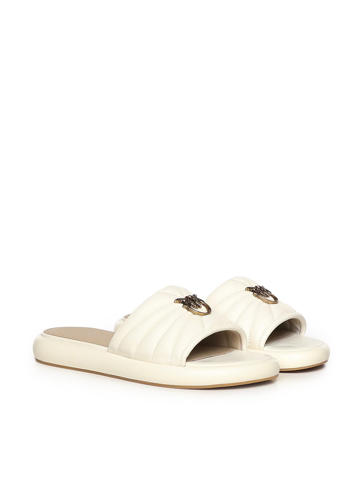 Slipper in nappa con logo