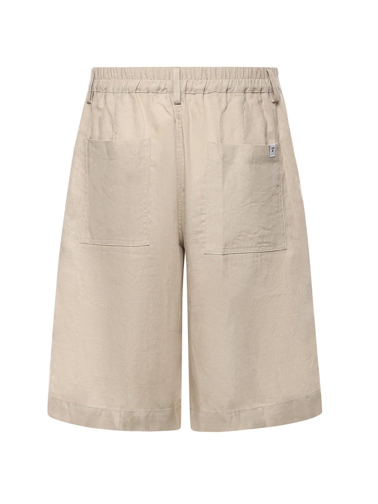 Short Curico in lino e viscosa