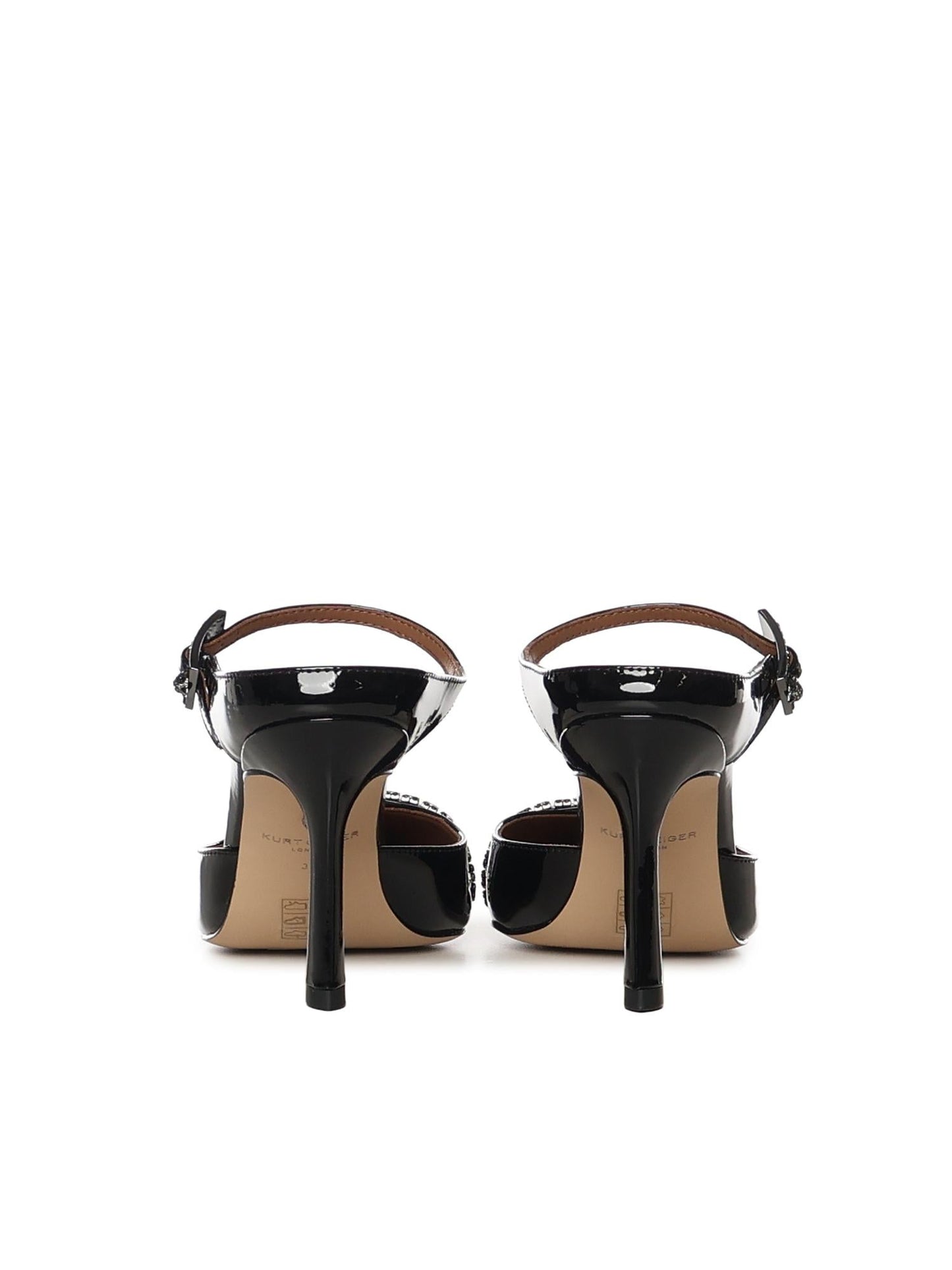 Mule in vernice con cristalli