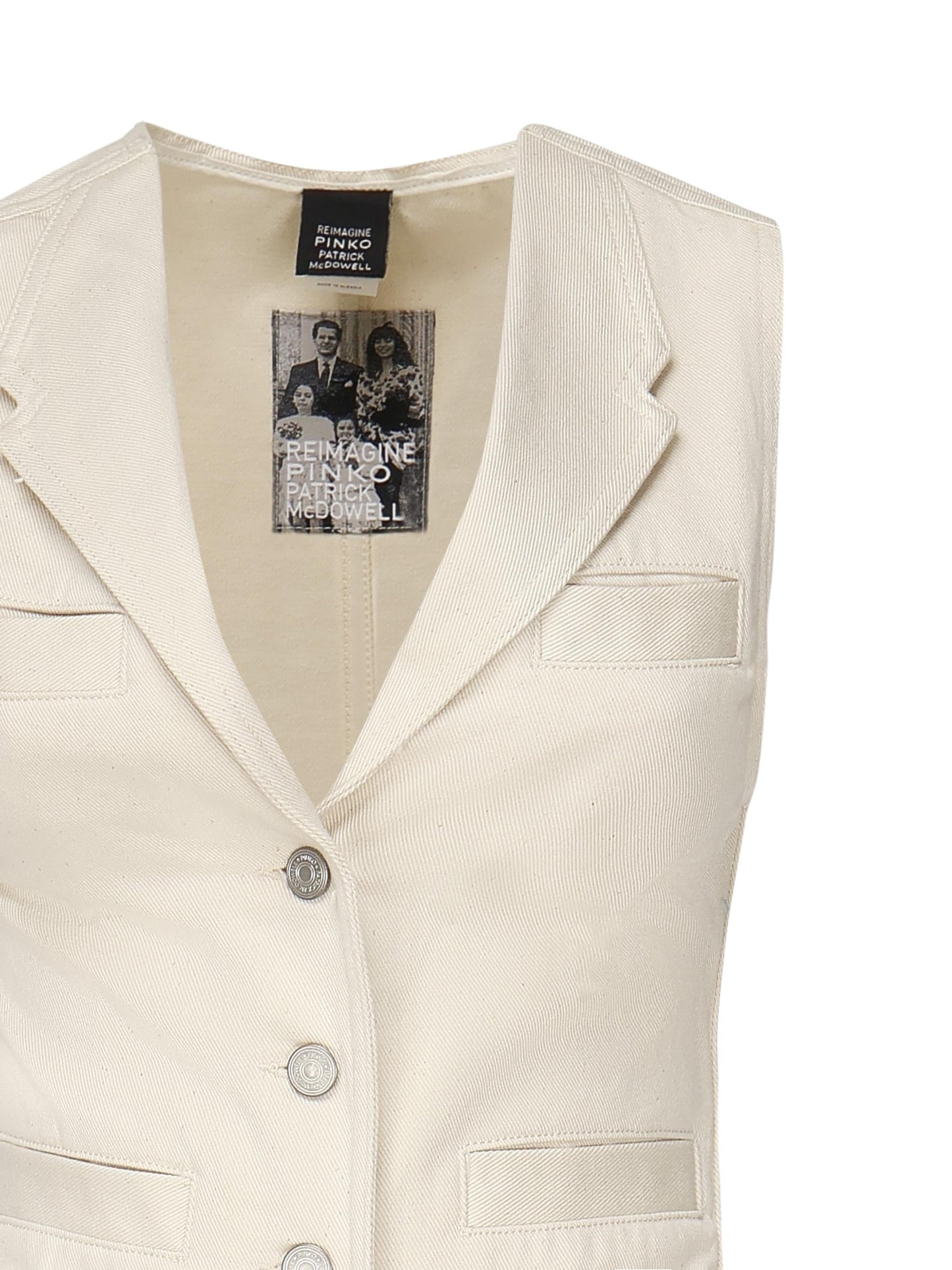 Gilet in drill di cotone