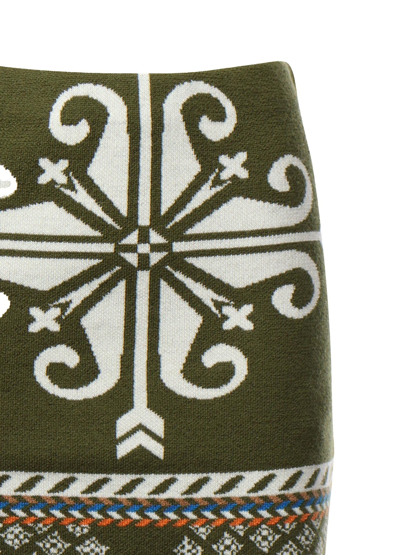 Minigonna in maglia di cotone jacquard