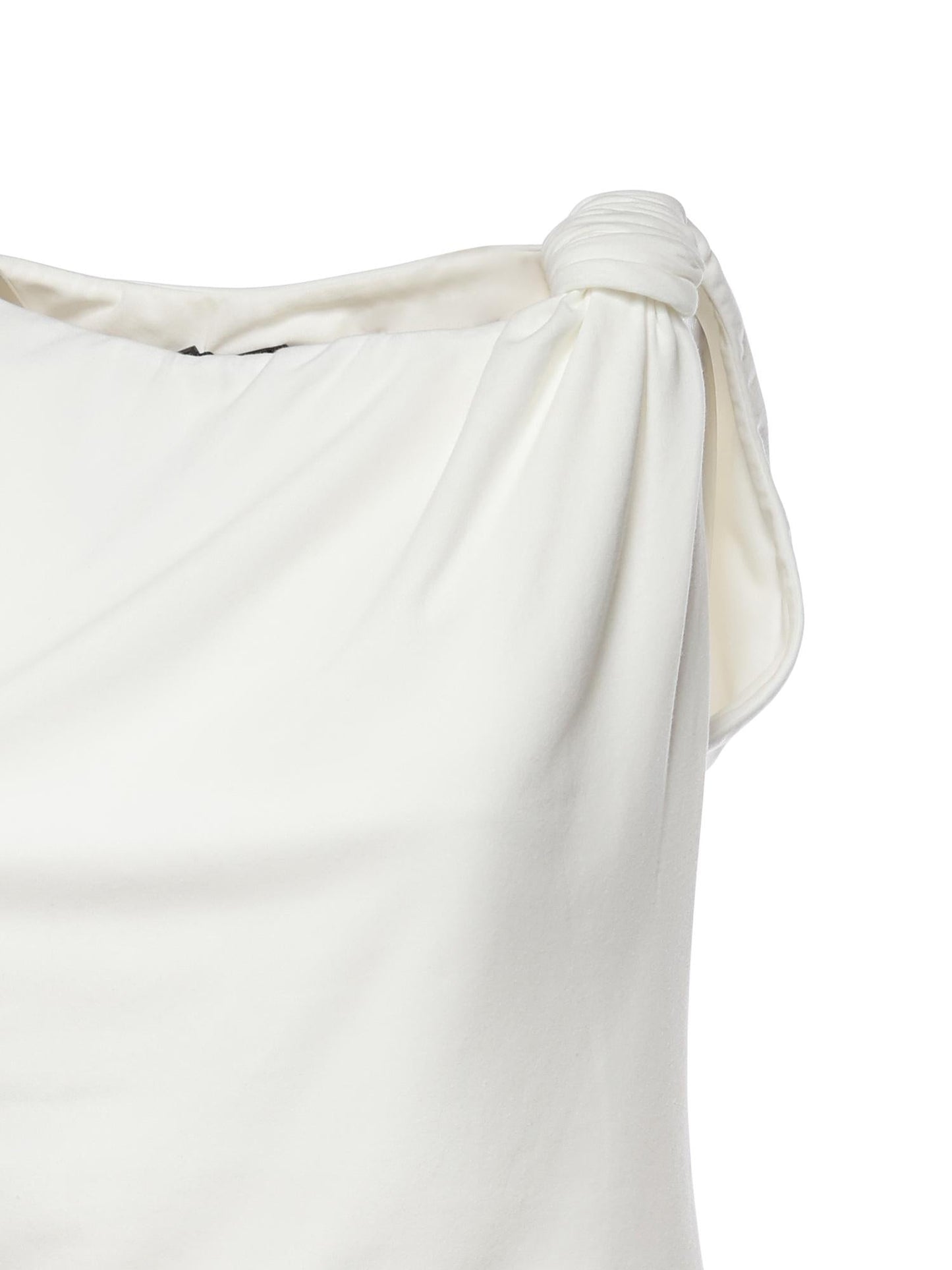 Top asimmetrico in misto cotone