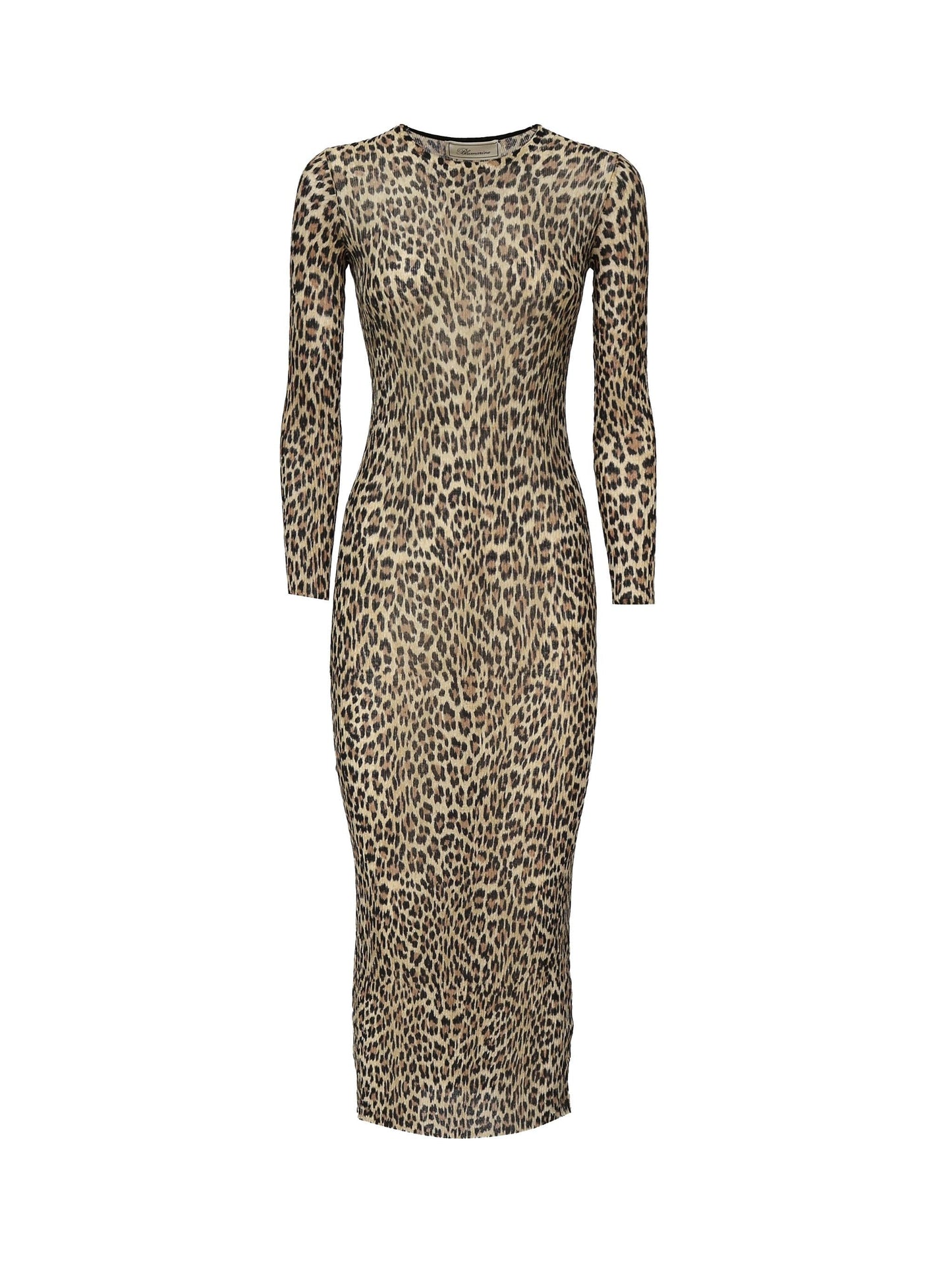 Abito midi con stampa leopard