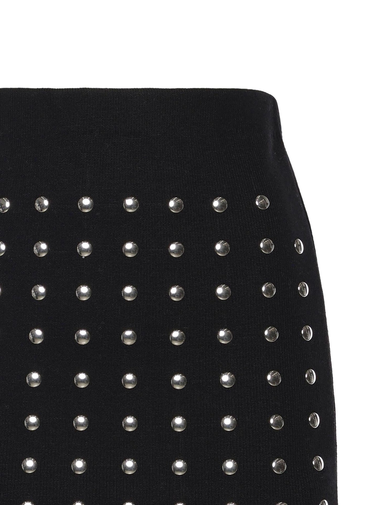 Minigonna in maglia con borchie