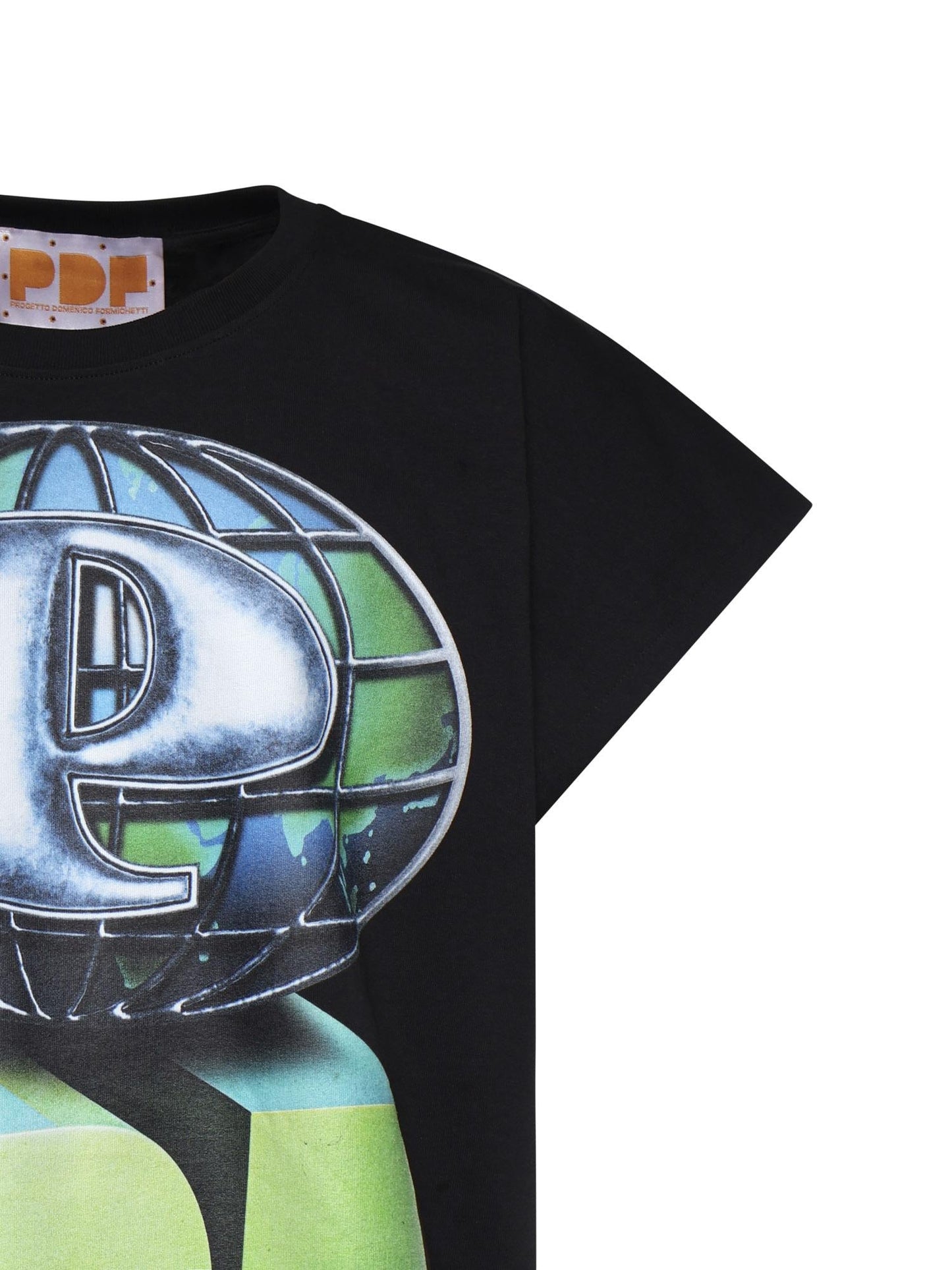 T-shirt Skinny Barti Pdf World in cotone