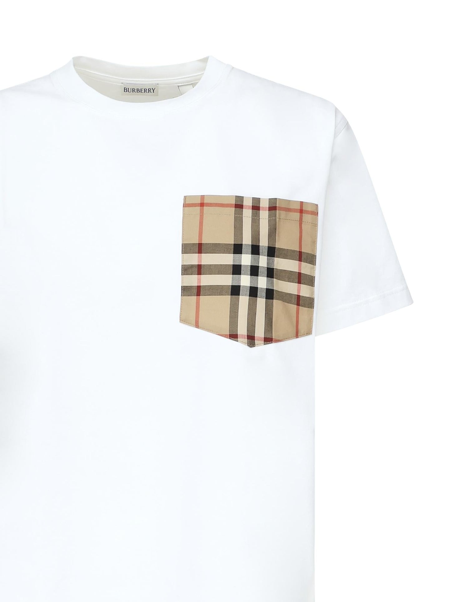 T-shirt con tasca 'Check'
