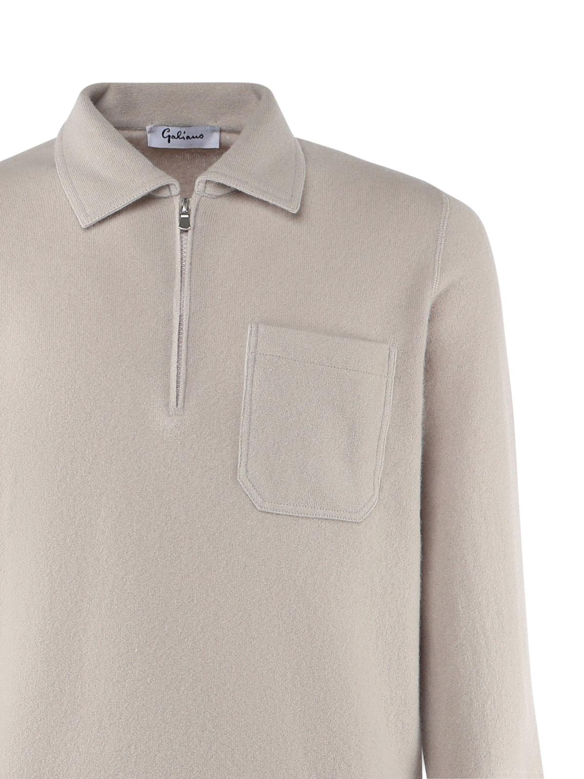 Maglia polo in lana vergine
