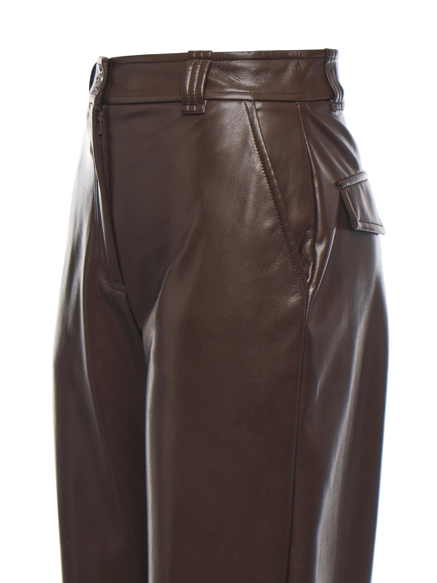 Pantaloni balloon effetto pelle soft touch