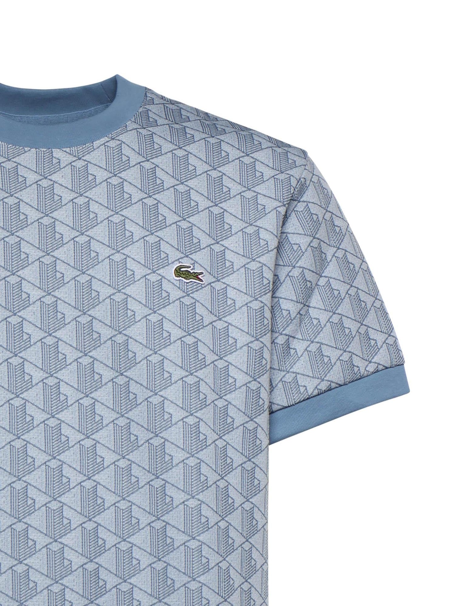 T-shirt in jacquard con monogramma