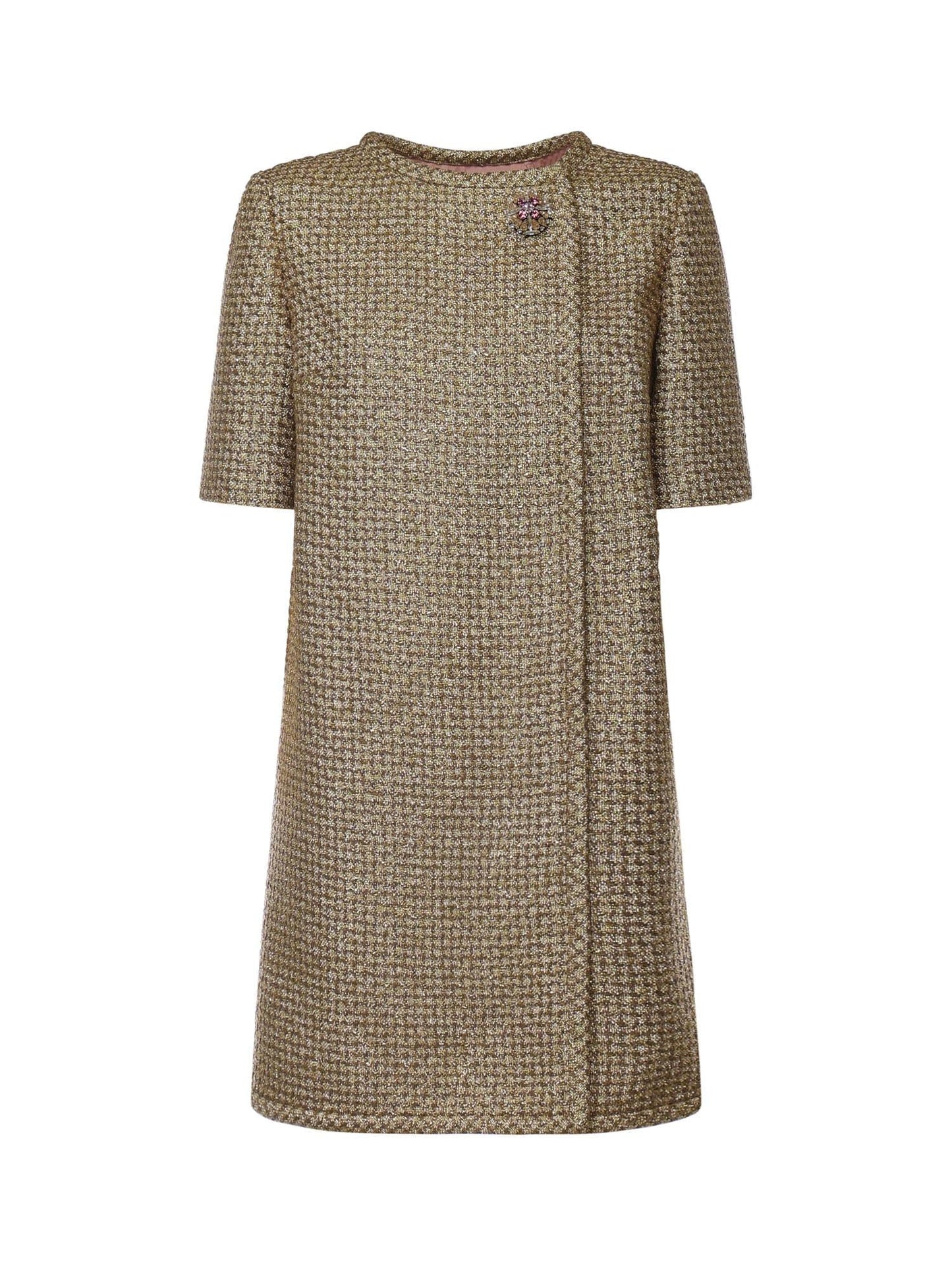 Abito corto in tweed canestrello lurex