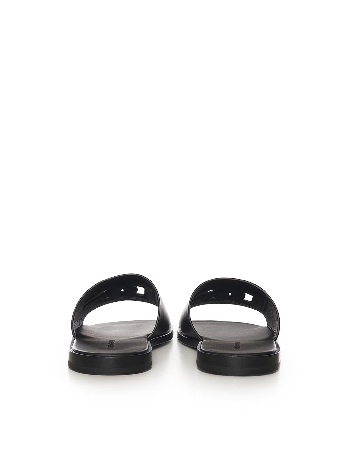 Slide in pelle con logo