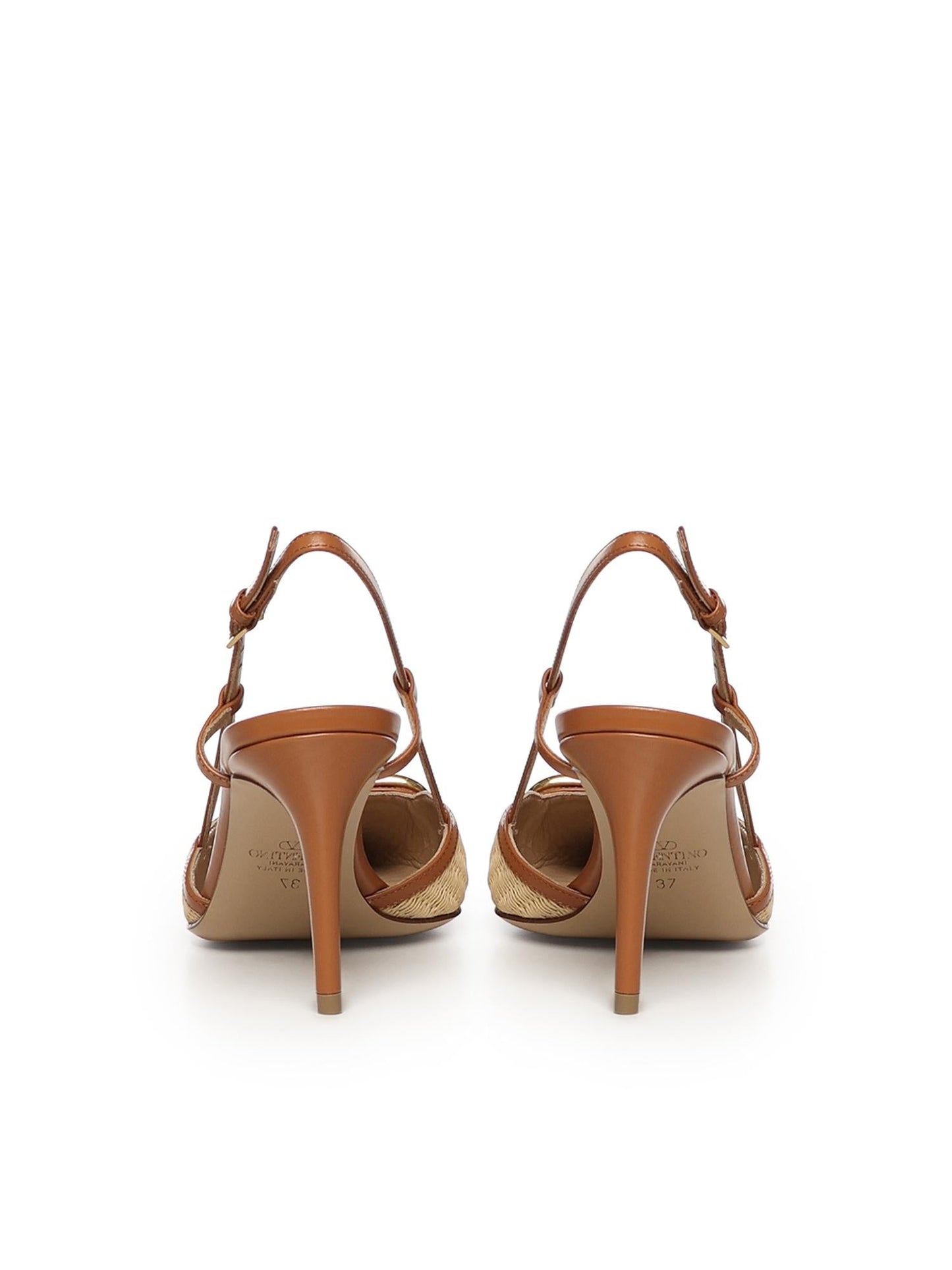 Décolleté slingback Vlogo Signature in rafia