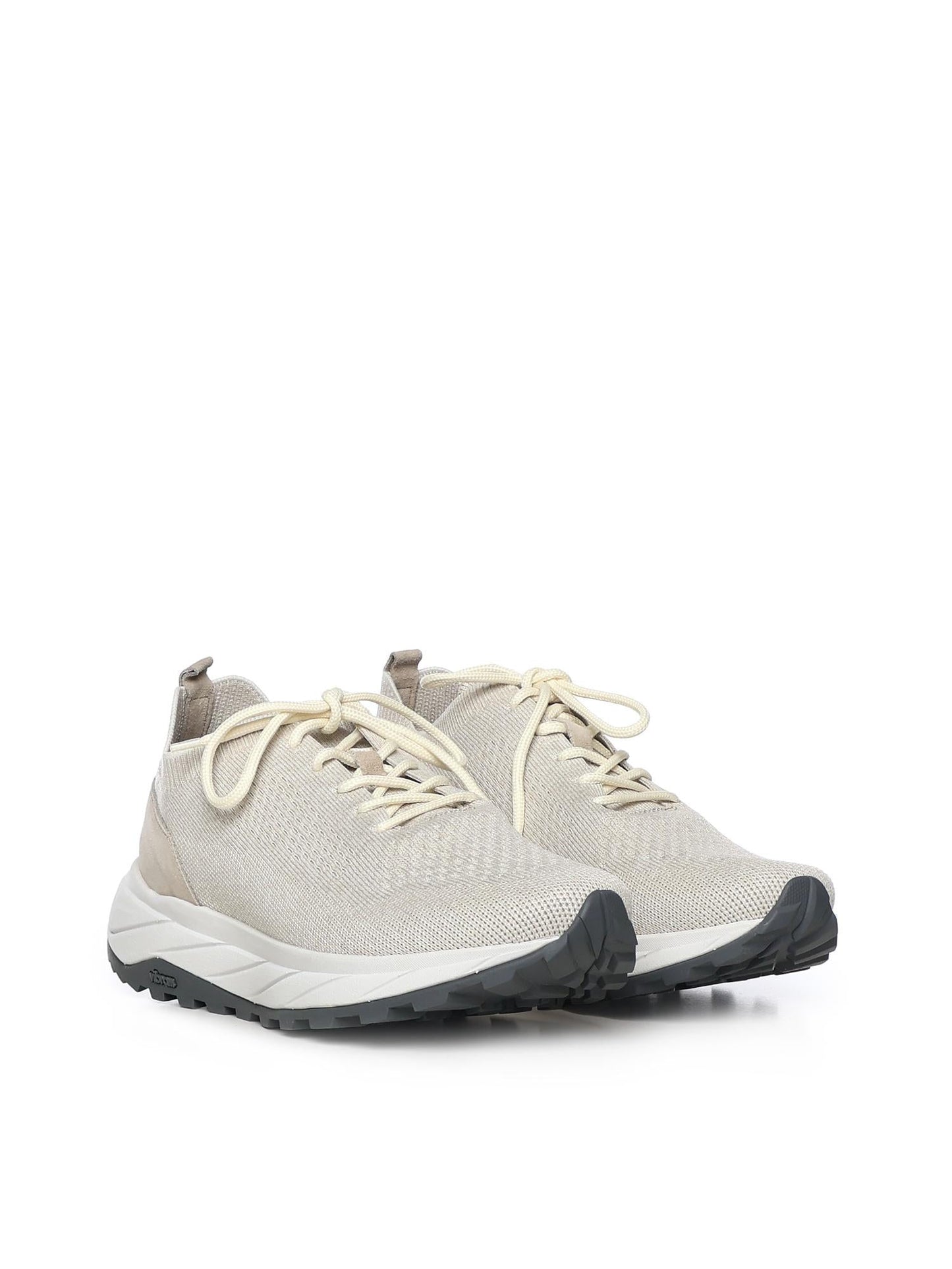 Sneakers in maglia e suede