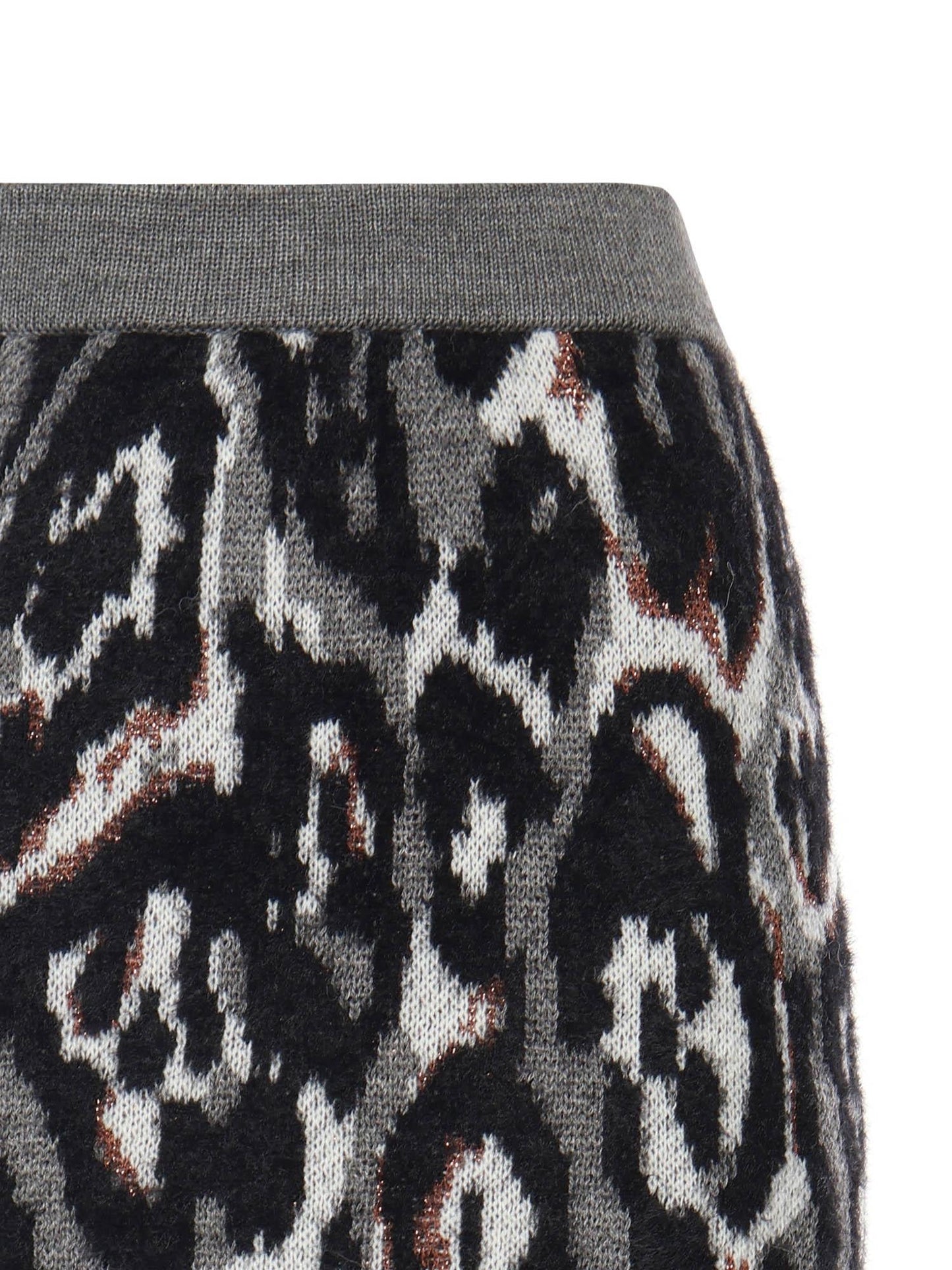Minigonna in jacquard maculato