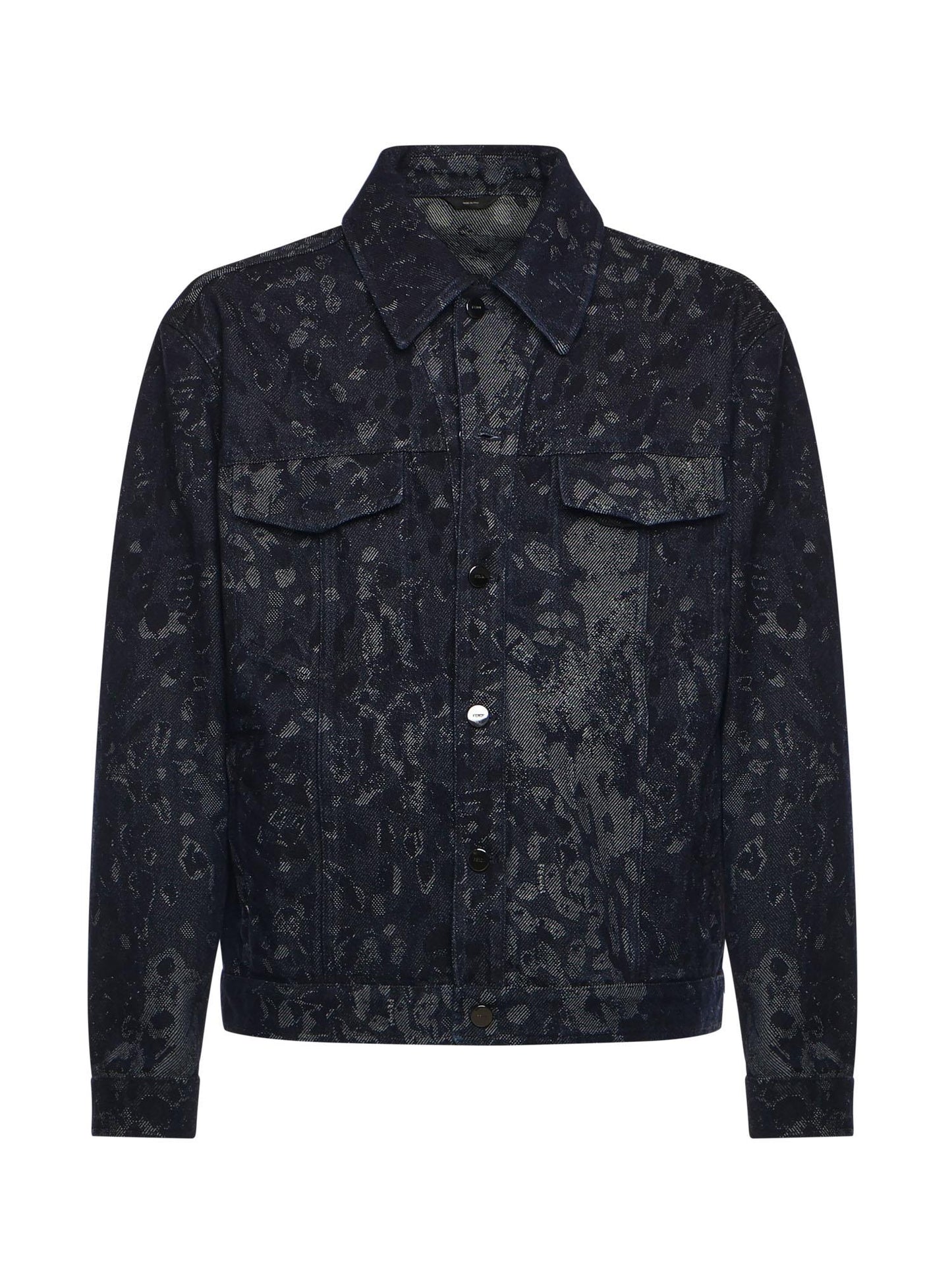 Giacca in denim jacquard