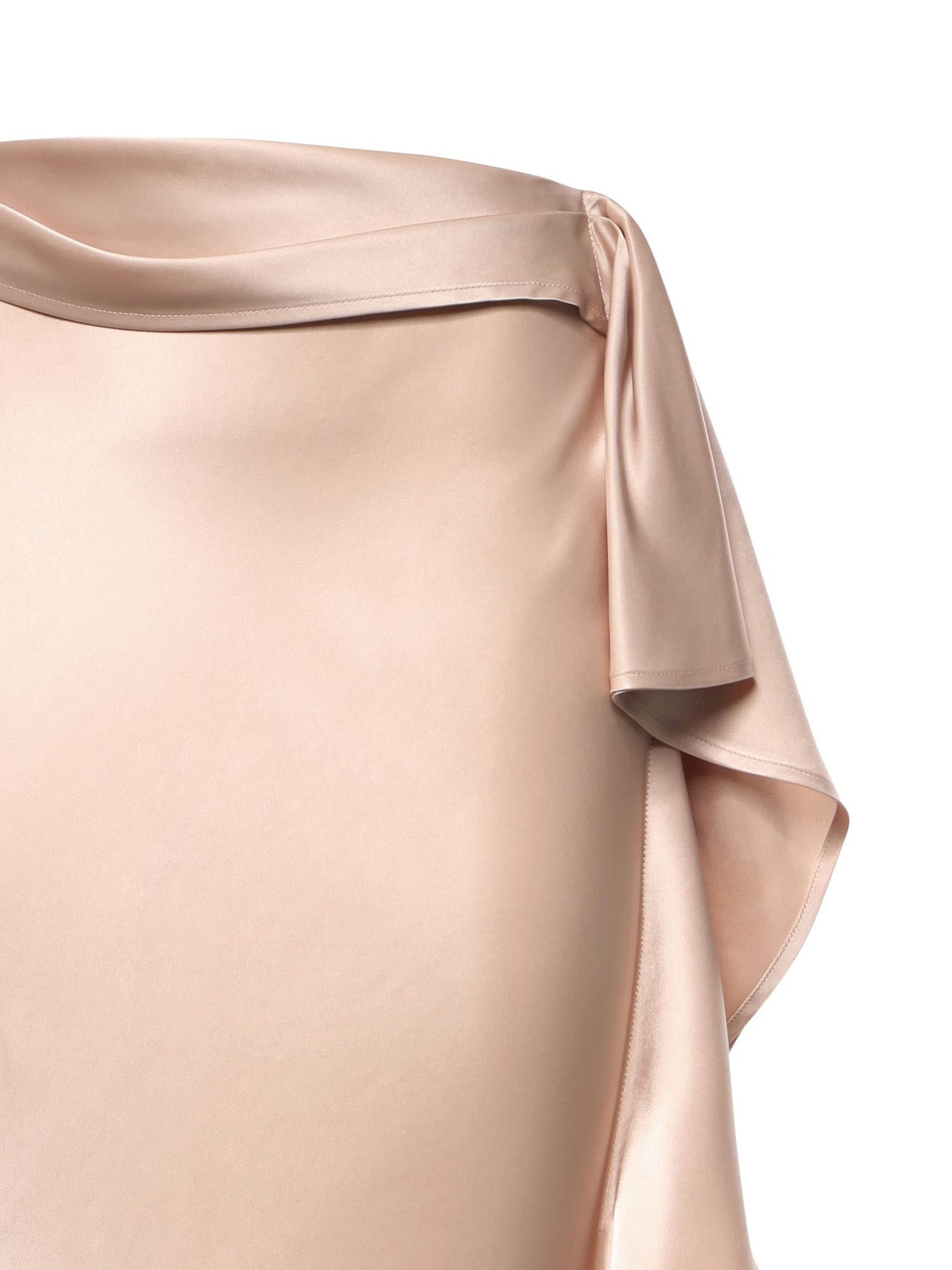 Gonna longuette asimmetrica in satin